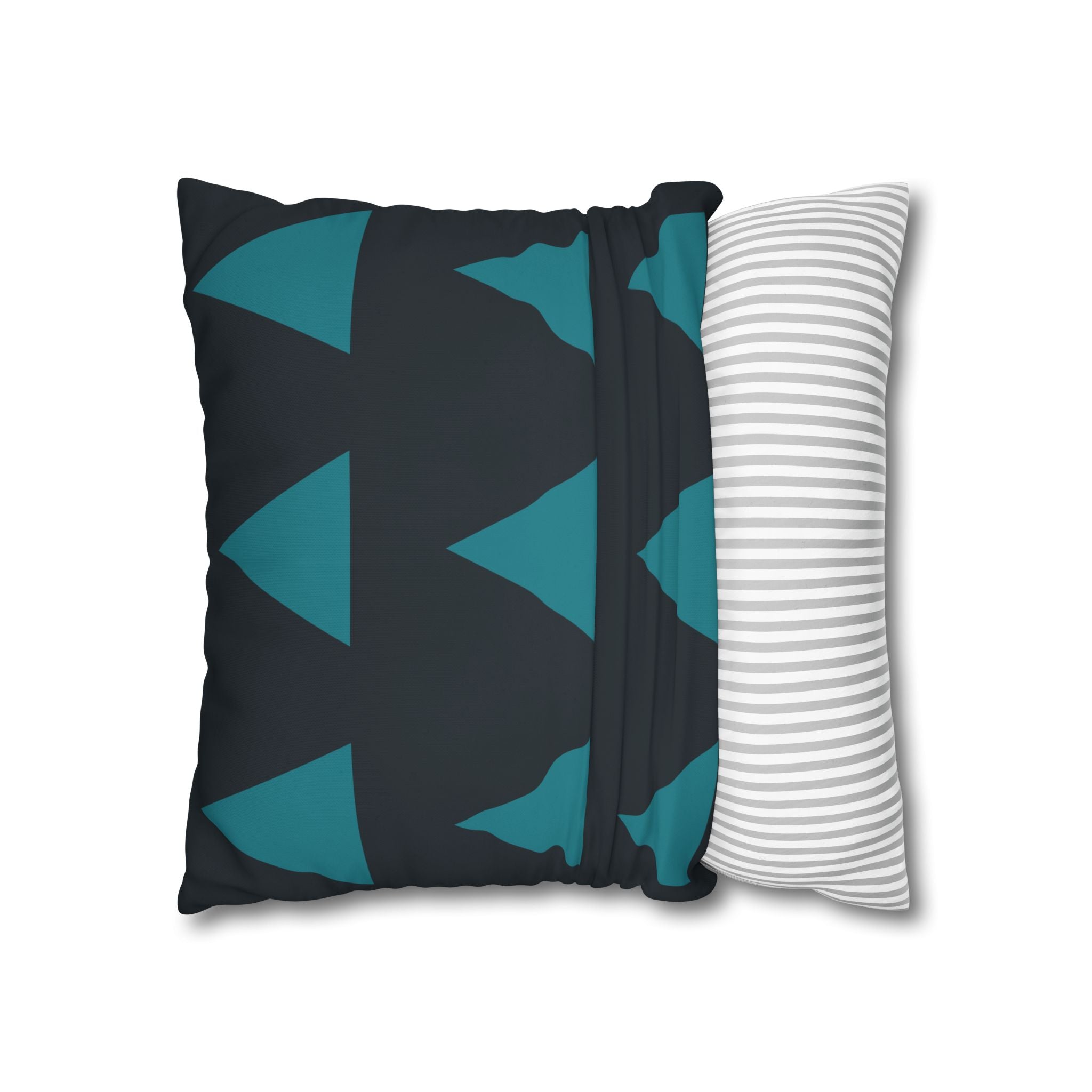 Teal Triangle Geometric Pillowcase