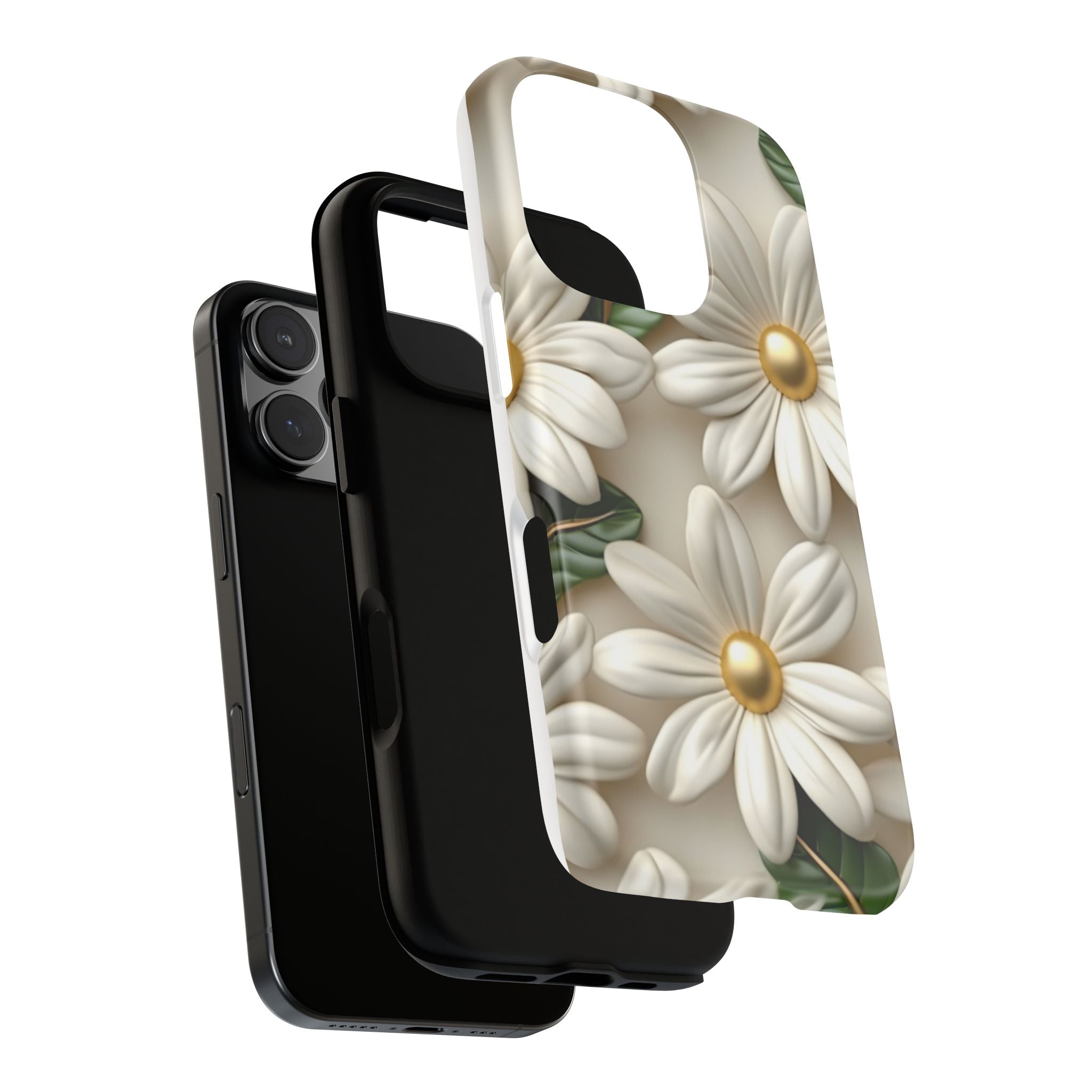 Sculpted Daisy iPhone Case - Hexagon Stone