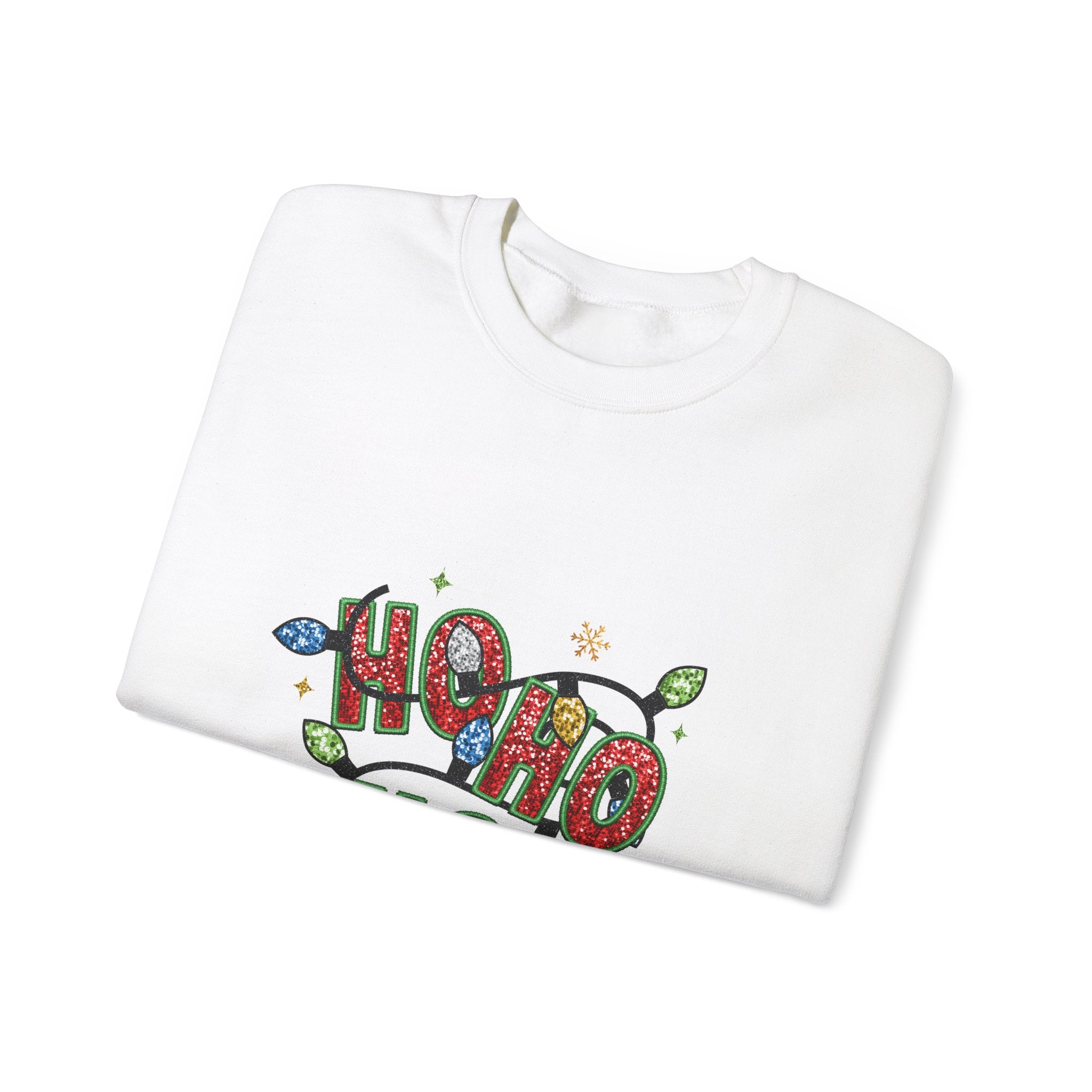 Glittery Ho Ho Ho Christmas Sweatshirt