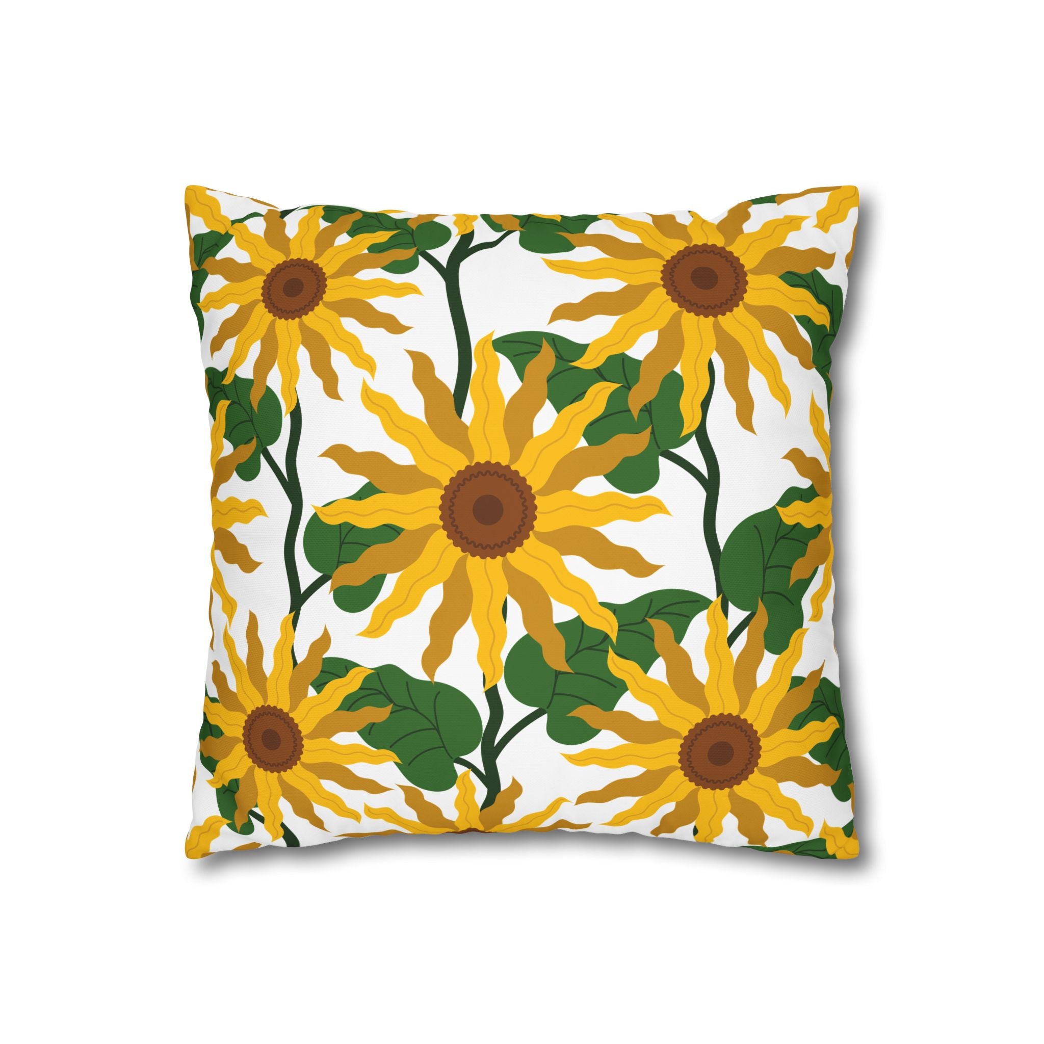 Bold Sunflower Pillowcase - Black & Gold