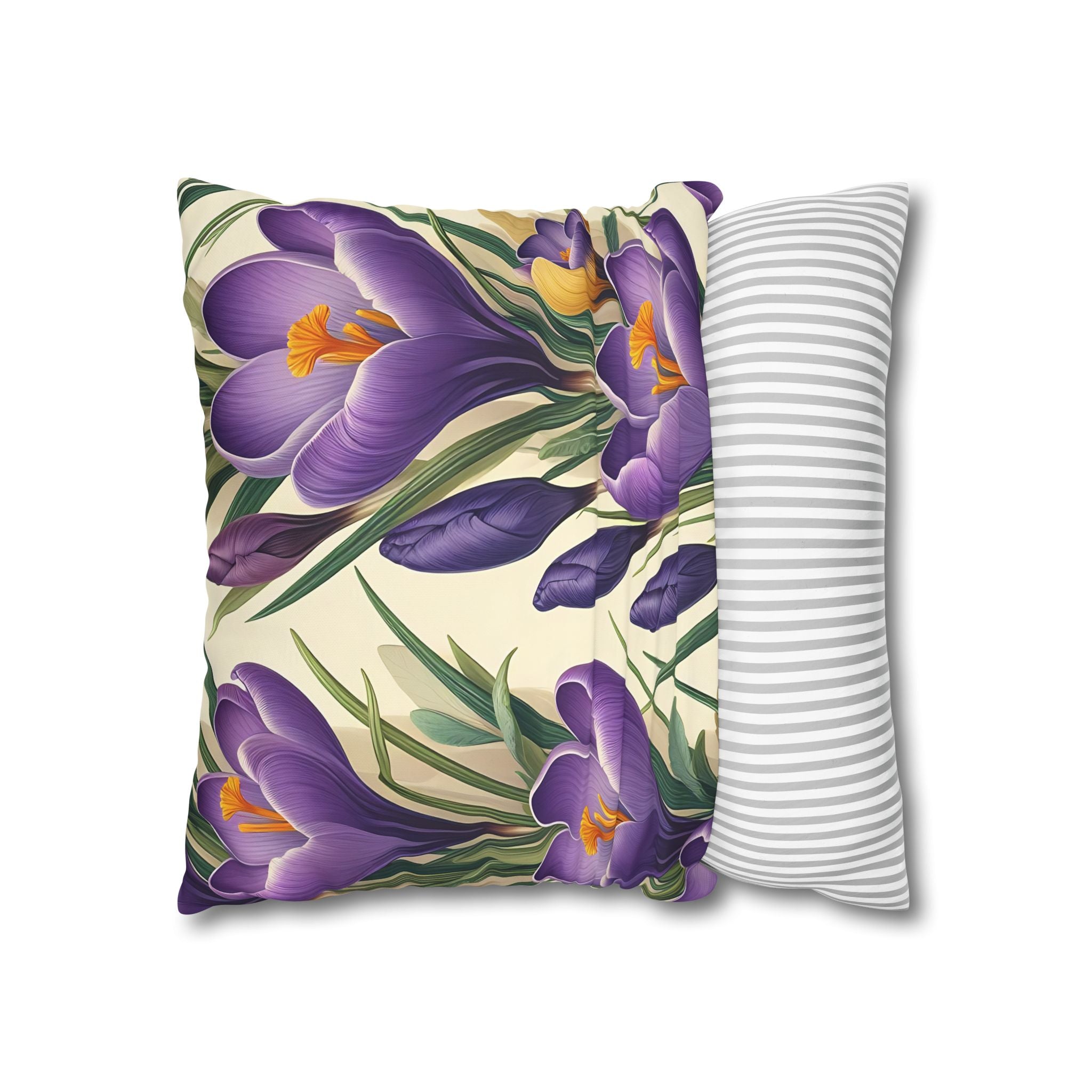 Luxury Crocus Pillowcase - Botanical Art