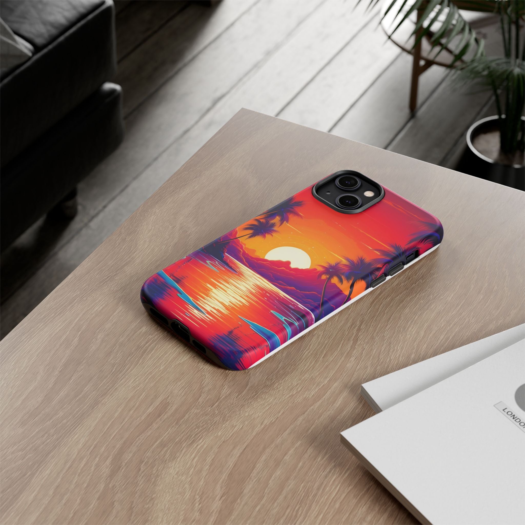 Sunset Beach Hexagon iPhone Case