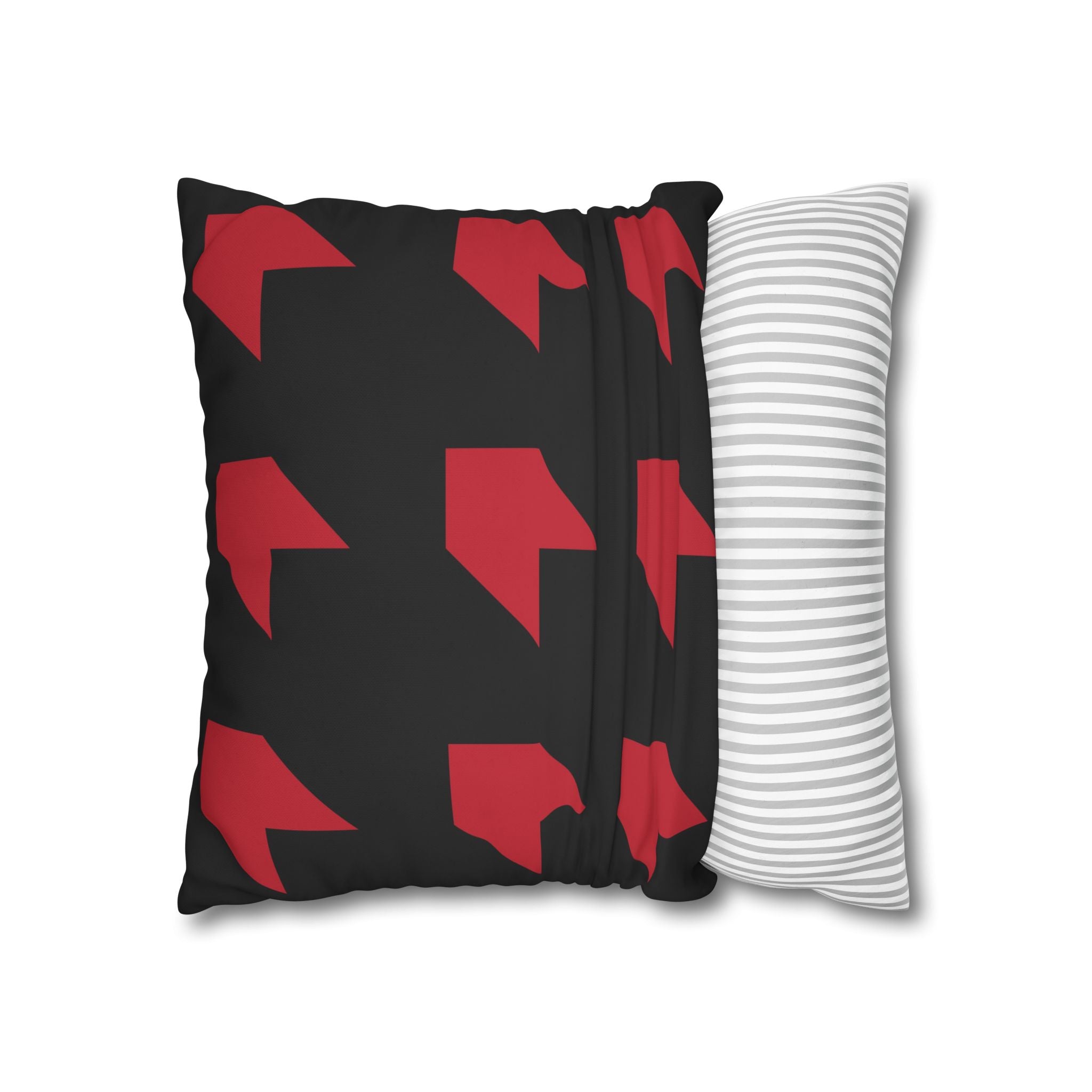 Geometric Arrow Red Pillowcase