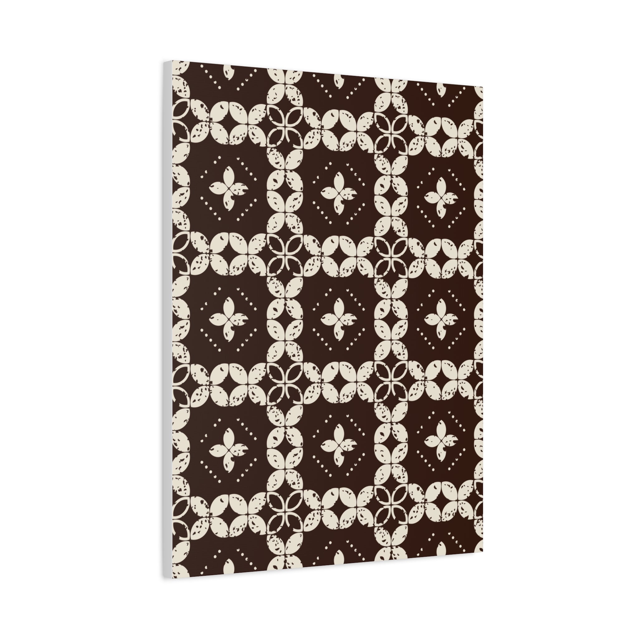 Rustic Floral Geometric Canvas Art