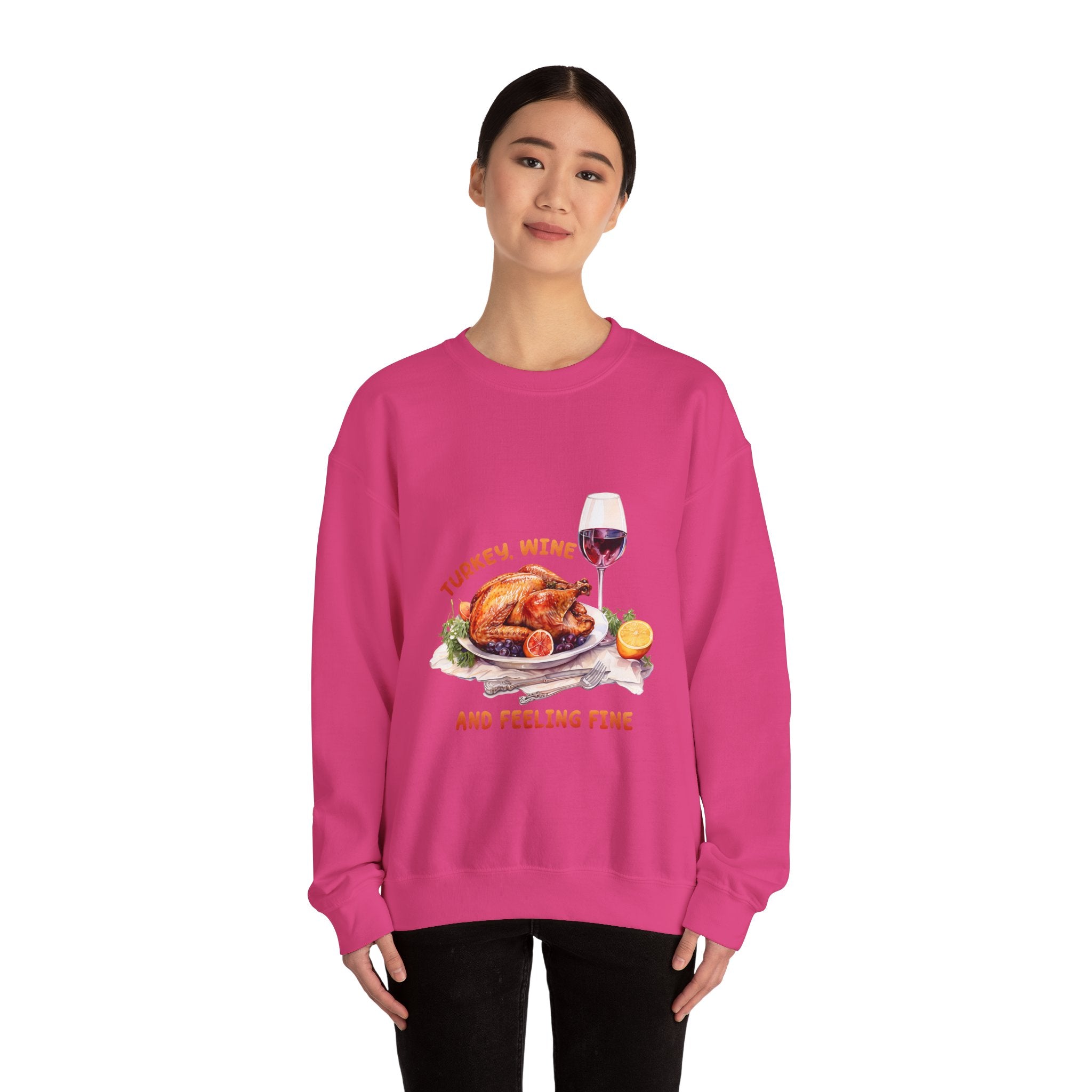 Thanksgiving Turkey Wine Sweatshirt