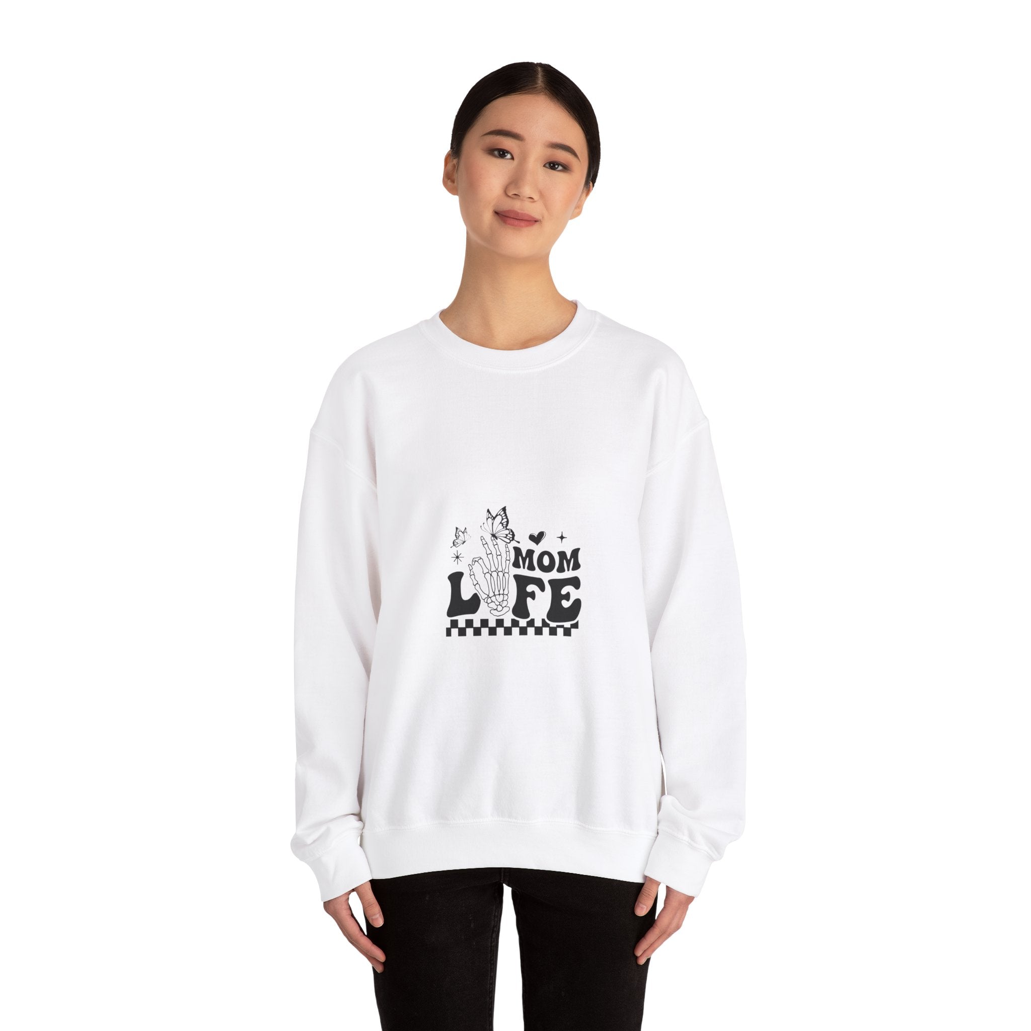 Mom Life: Retro Skeleton Hand Sweatshirt