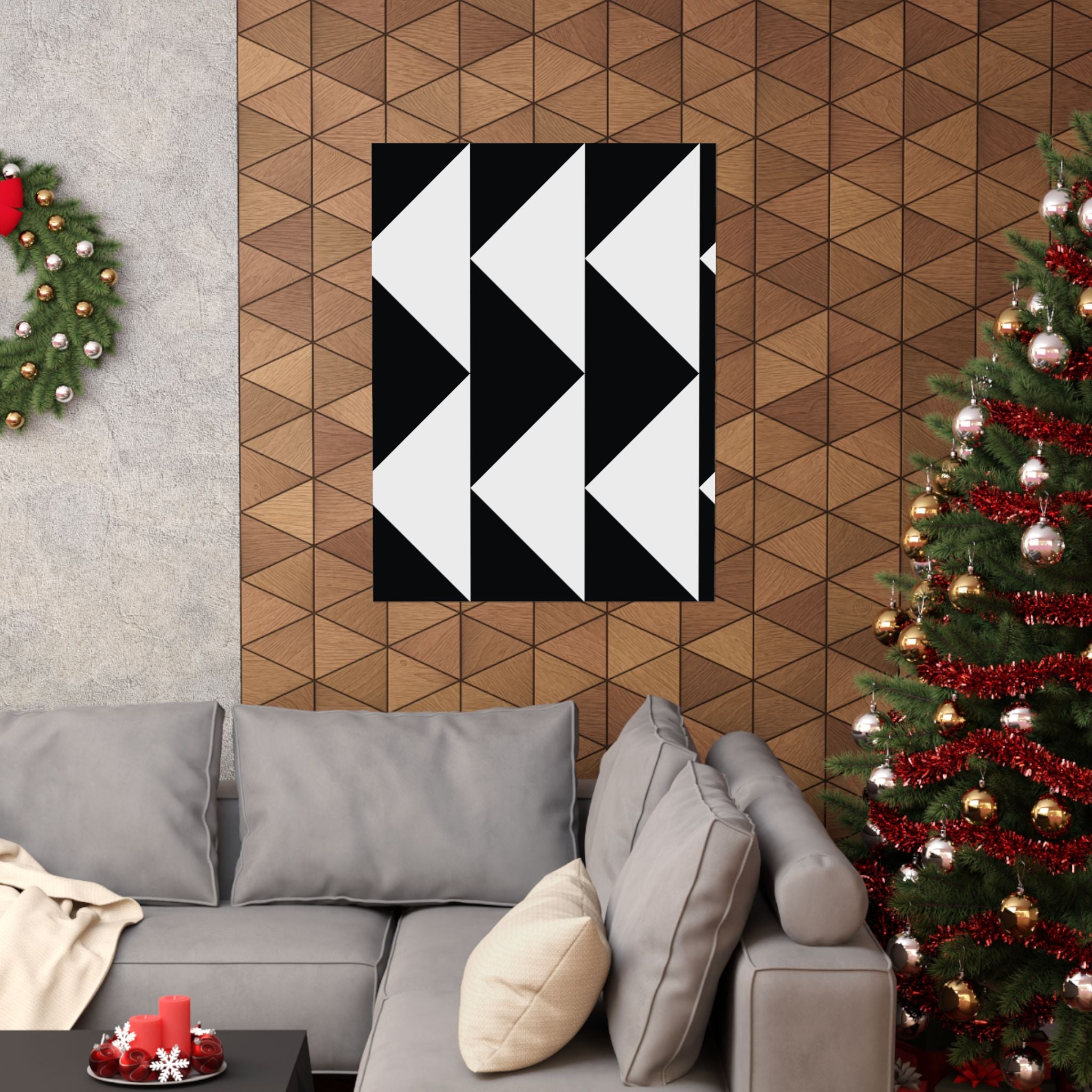 Modern Geometric Triangle Poster Art