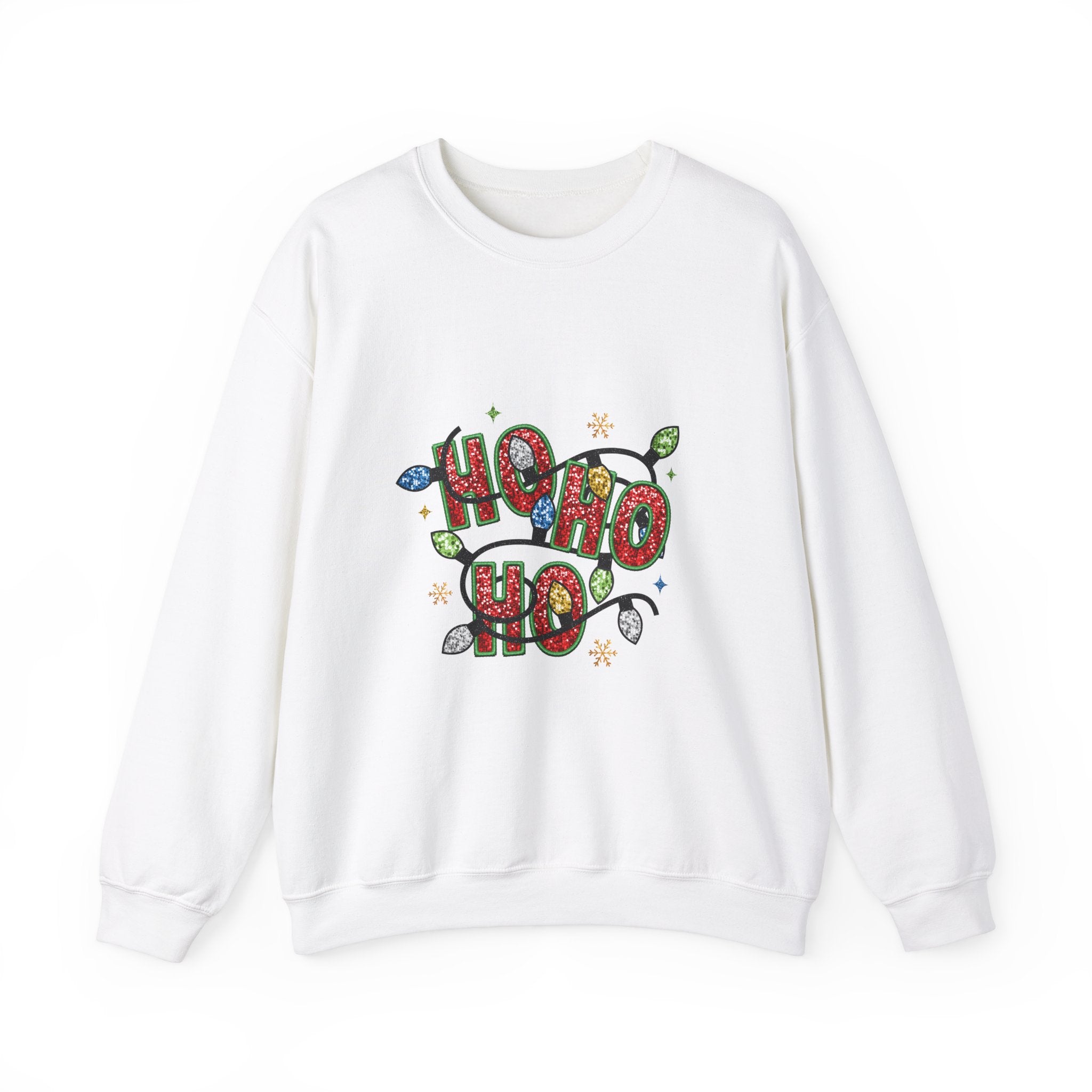 Glittery Ho Ho Ho Christmas Sweatshirt