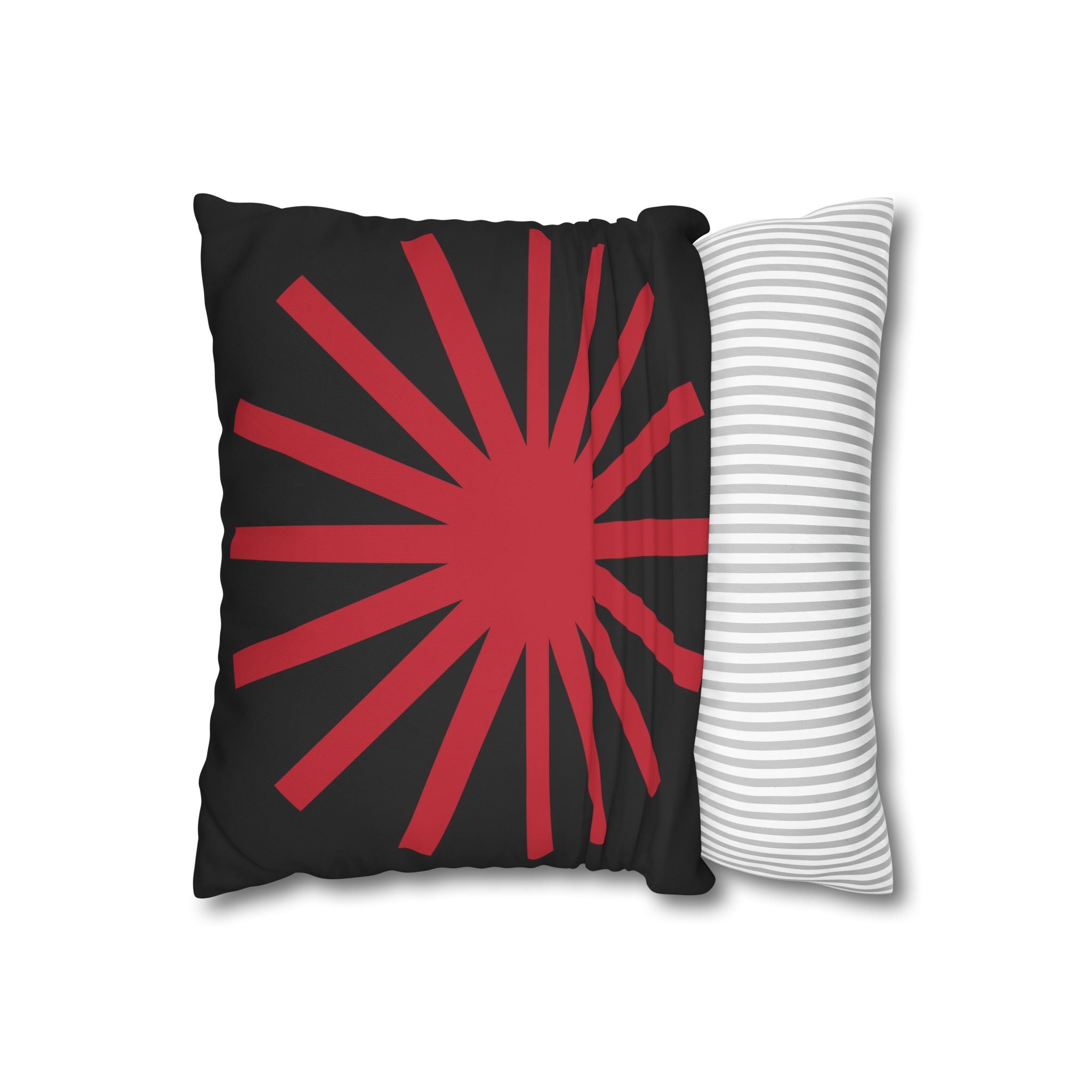 Red Sunburst Geometric Pillowcase