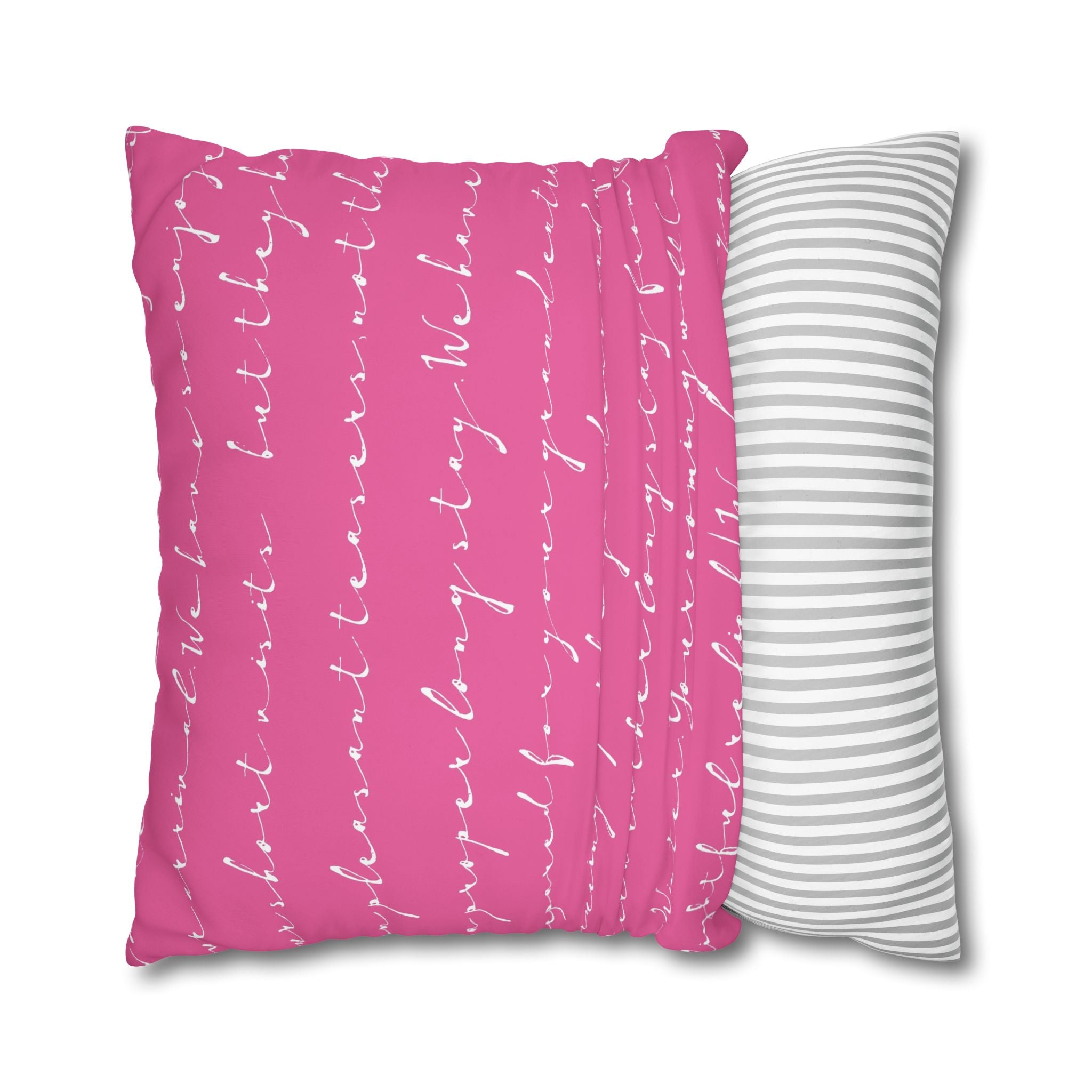 Pink Floral Welcome Pillowcase