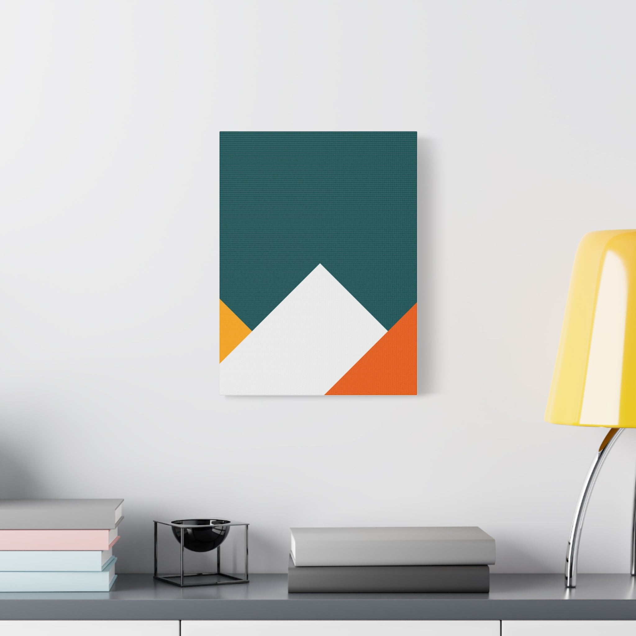 Abstract Geometric Mountain Canvas Art