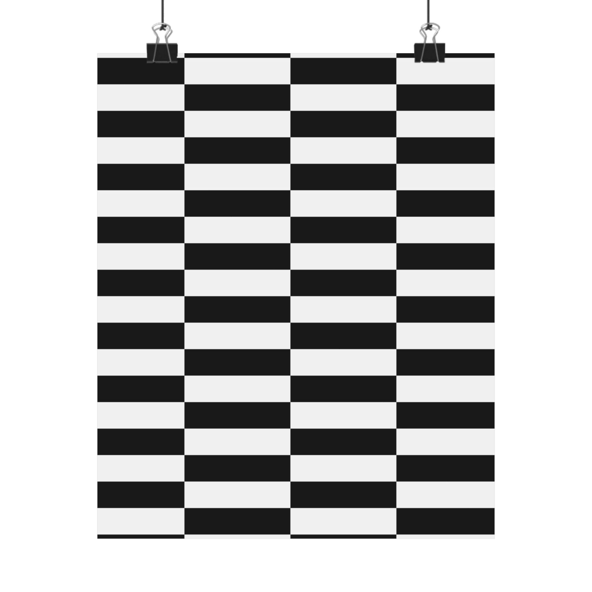 Abstract Black & White Geometric Poster