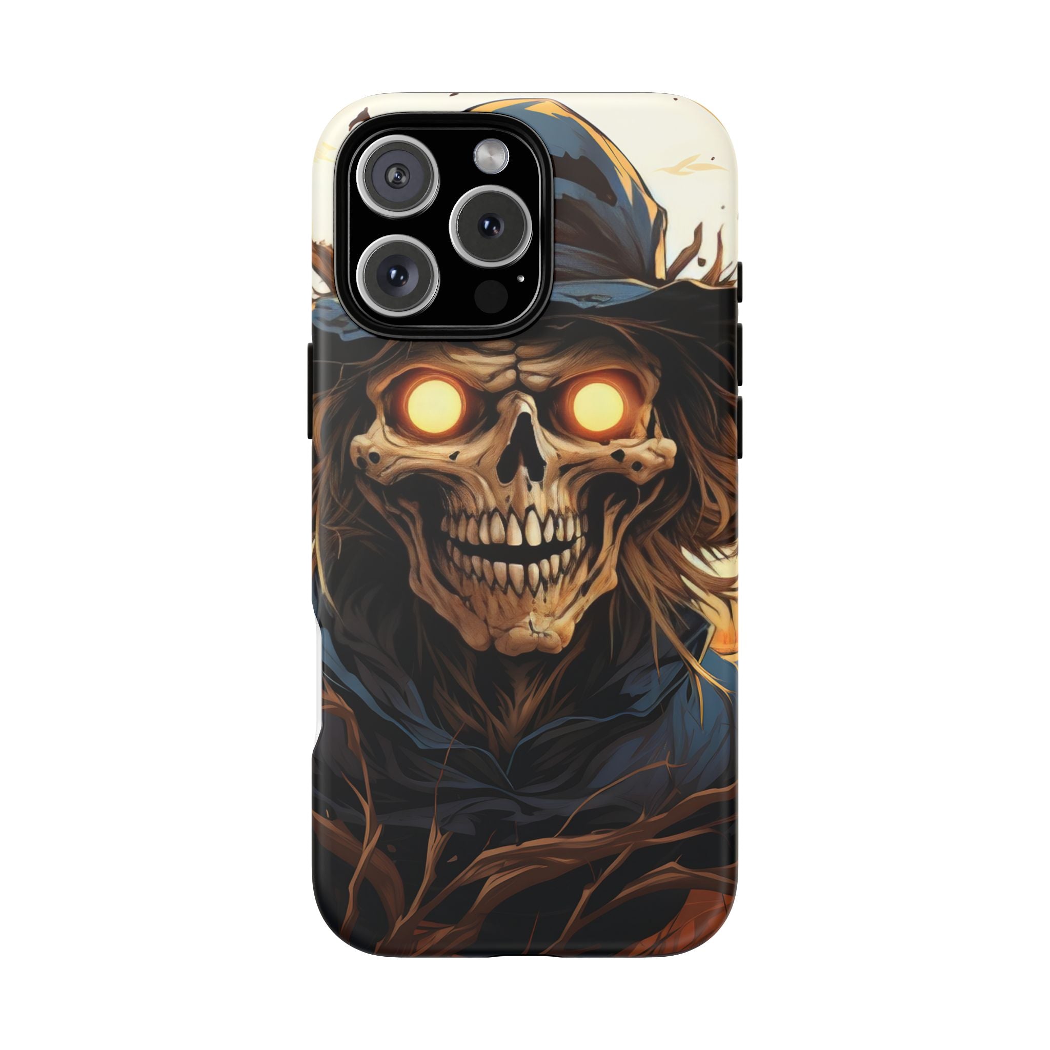 Eerie Scarecrow Hexagon Stone iPhone Case