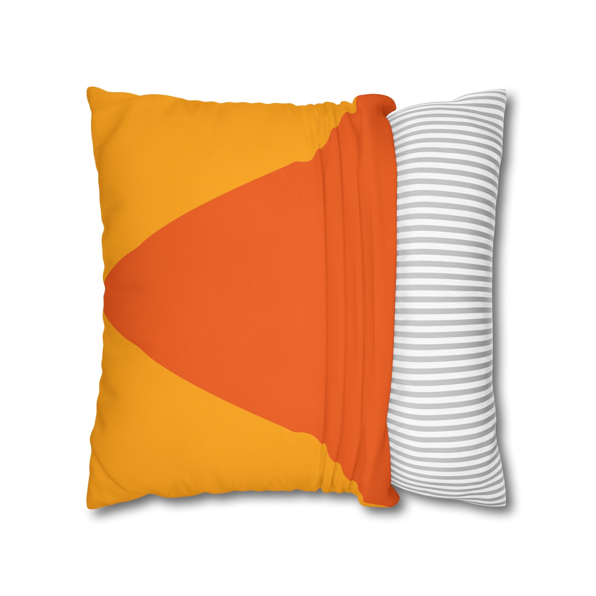 Geometric Orange Pillowcase - Modern Design