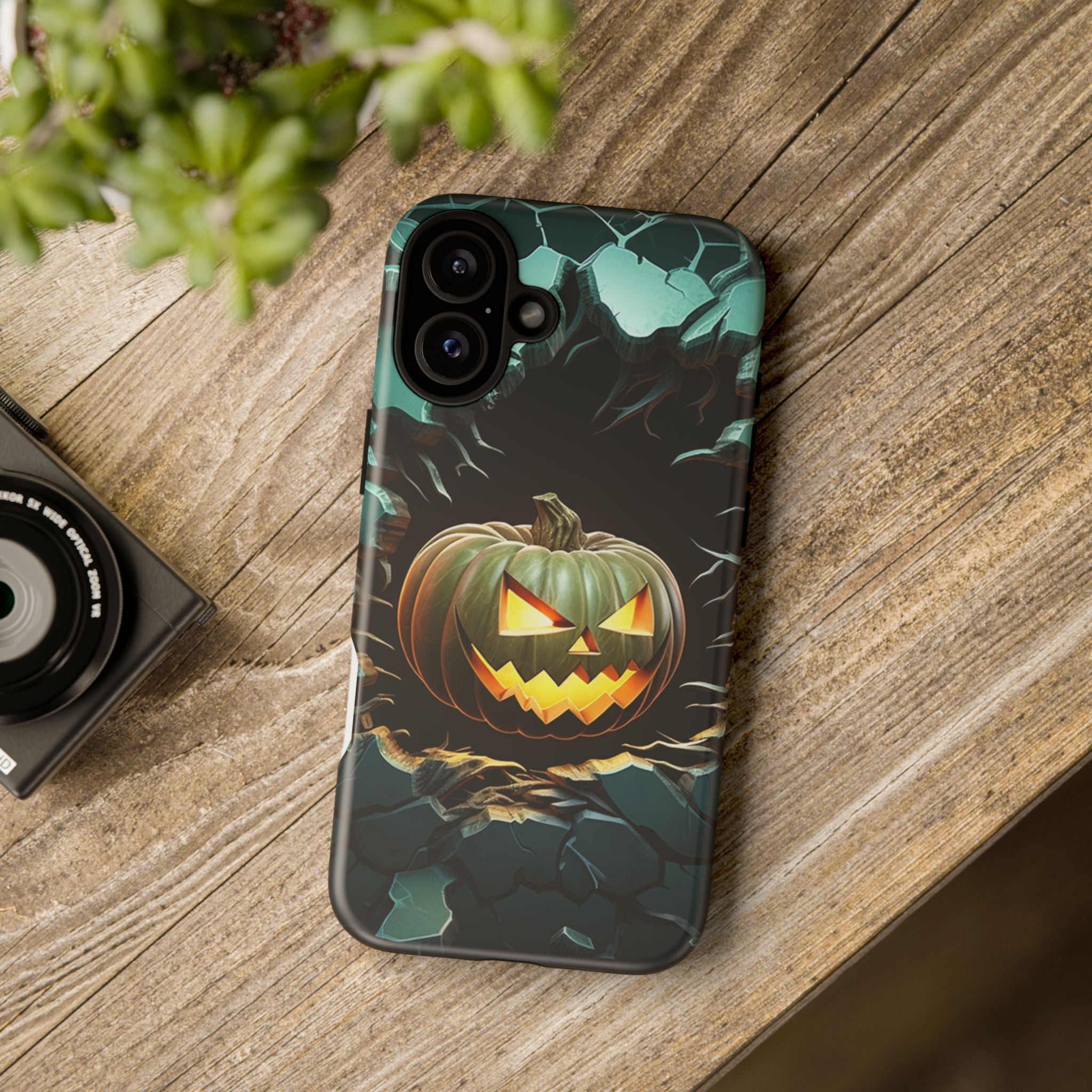 Spooky Jack-o'-Lantern Hexagon iPhone Case