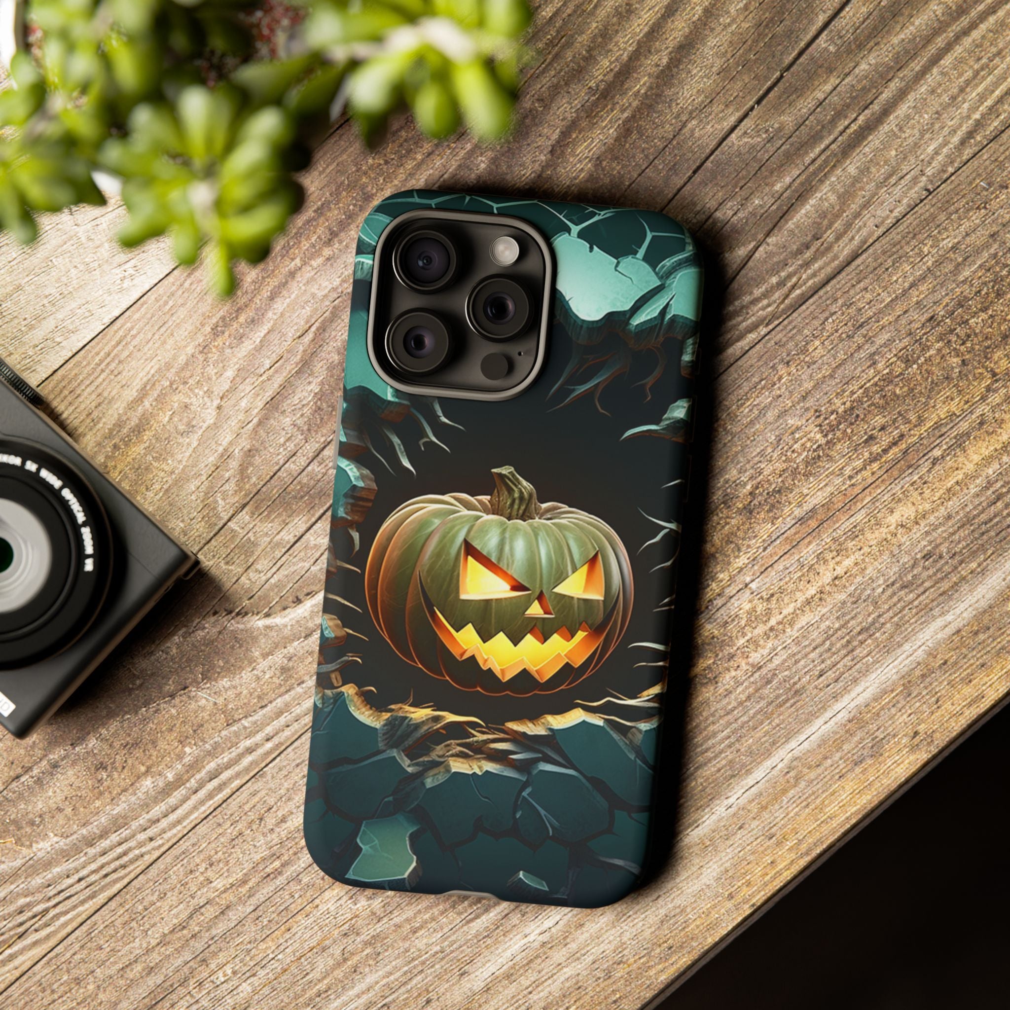 Spooky Jack-o'-Lantern Hexagon iPhone Case