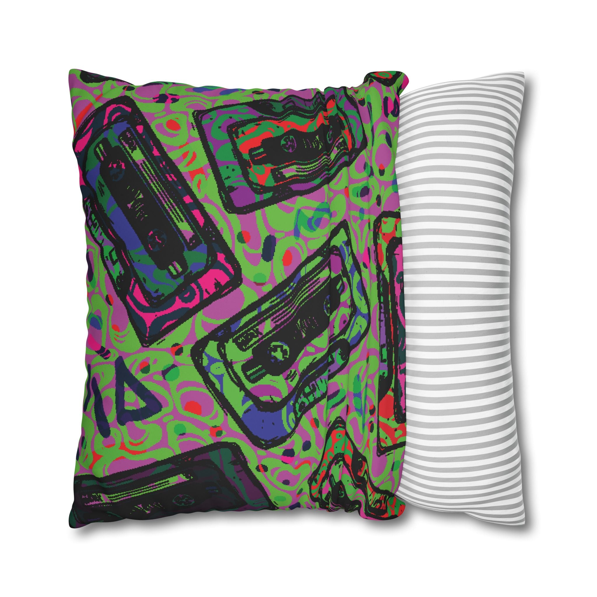 Retro Cassette Tape Pillowcase - 80s Vibe