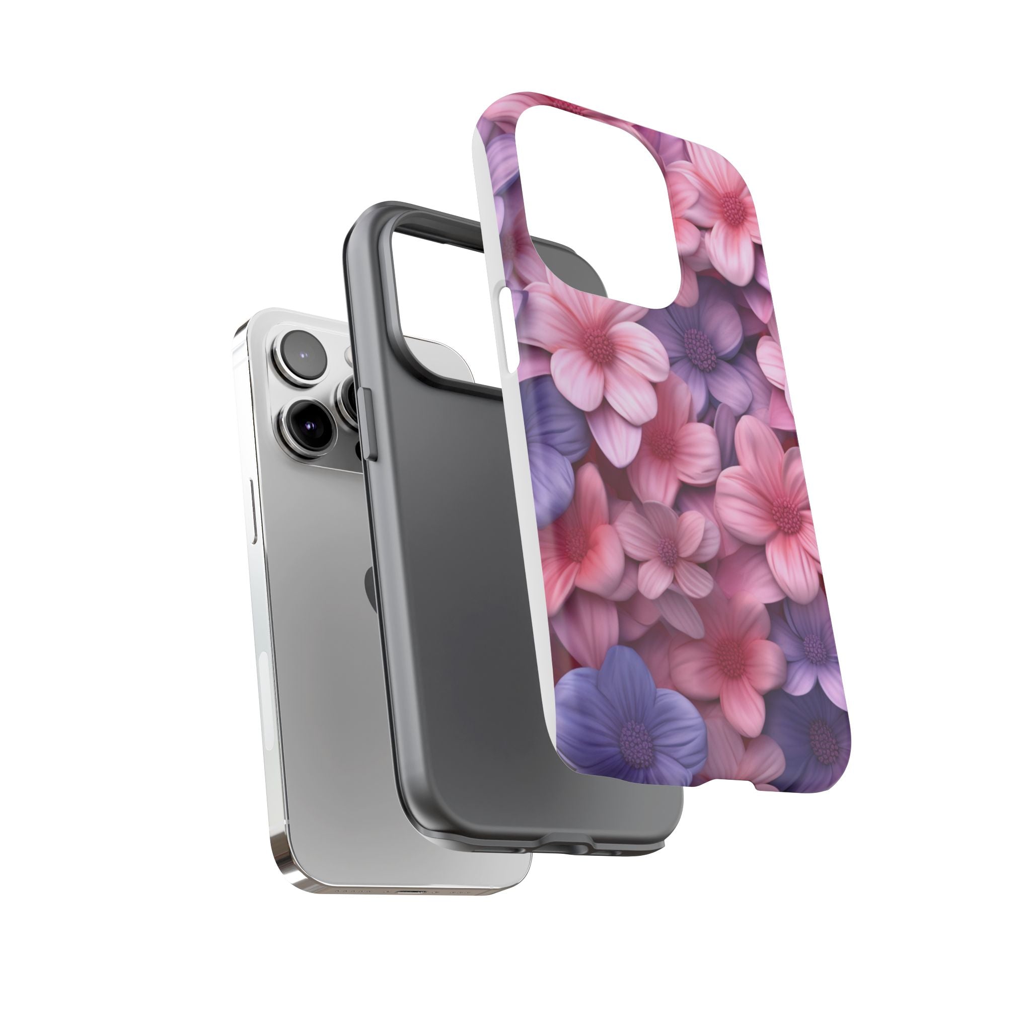 Floral Bloom Hexagon Stone iPhone Case