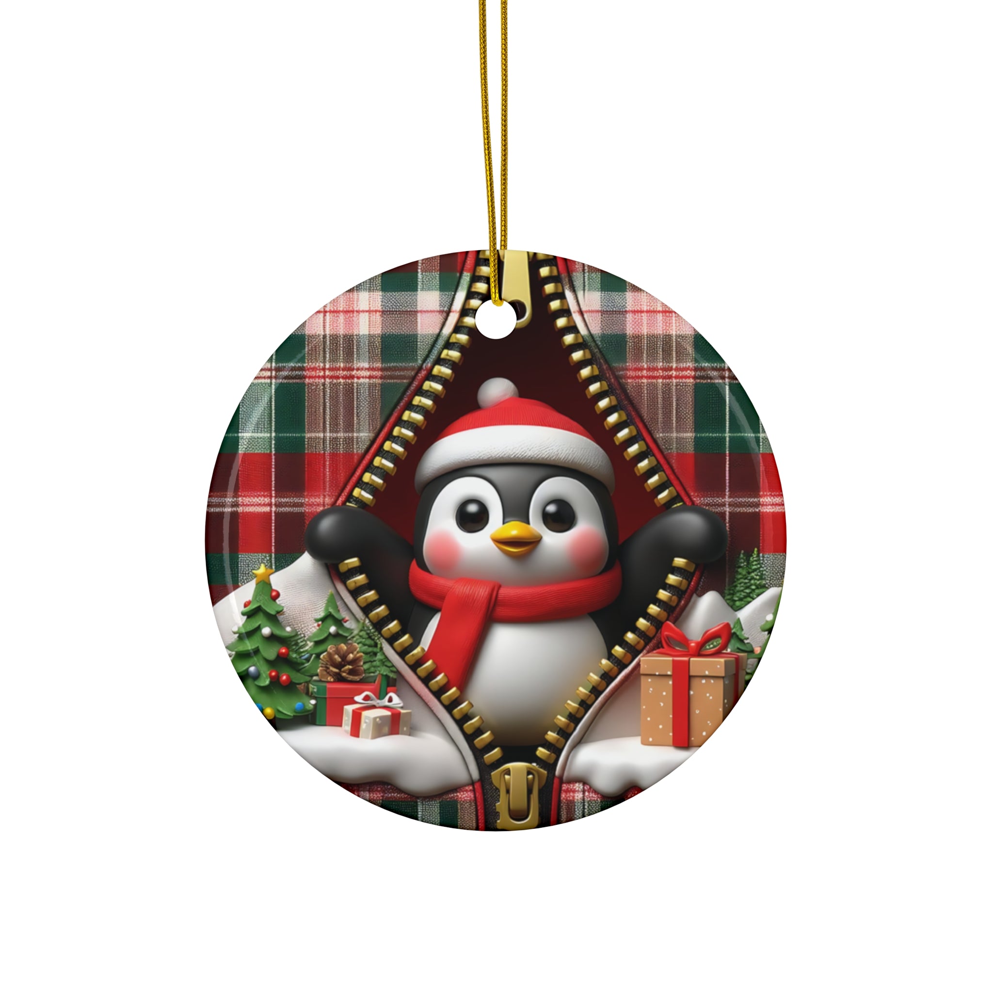 Chubby Penguin Christmas Ornament