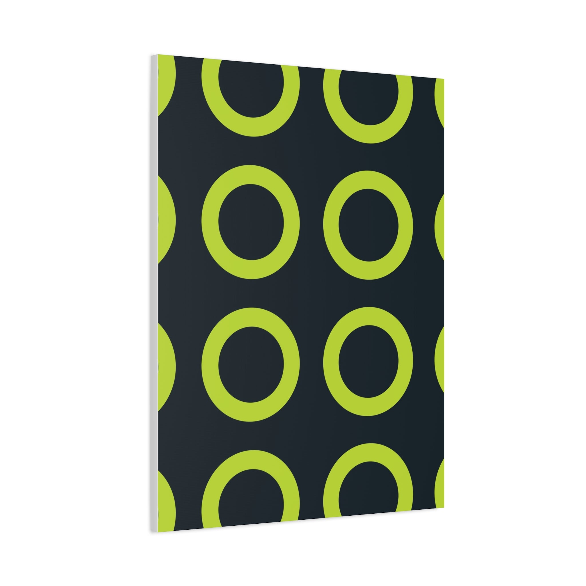 Lime Green Circle Canvas Art - Teal