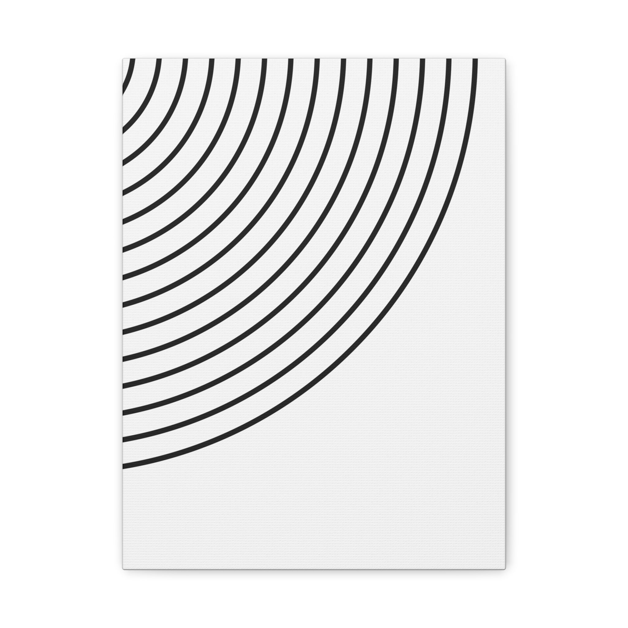 Concentric Circles Matte Canvas Art