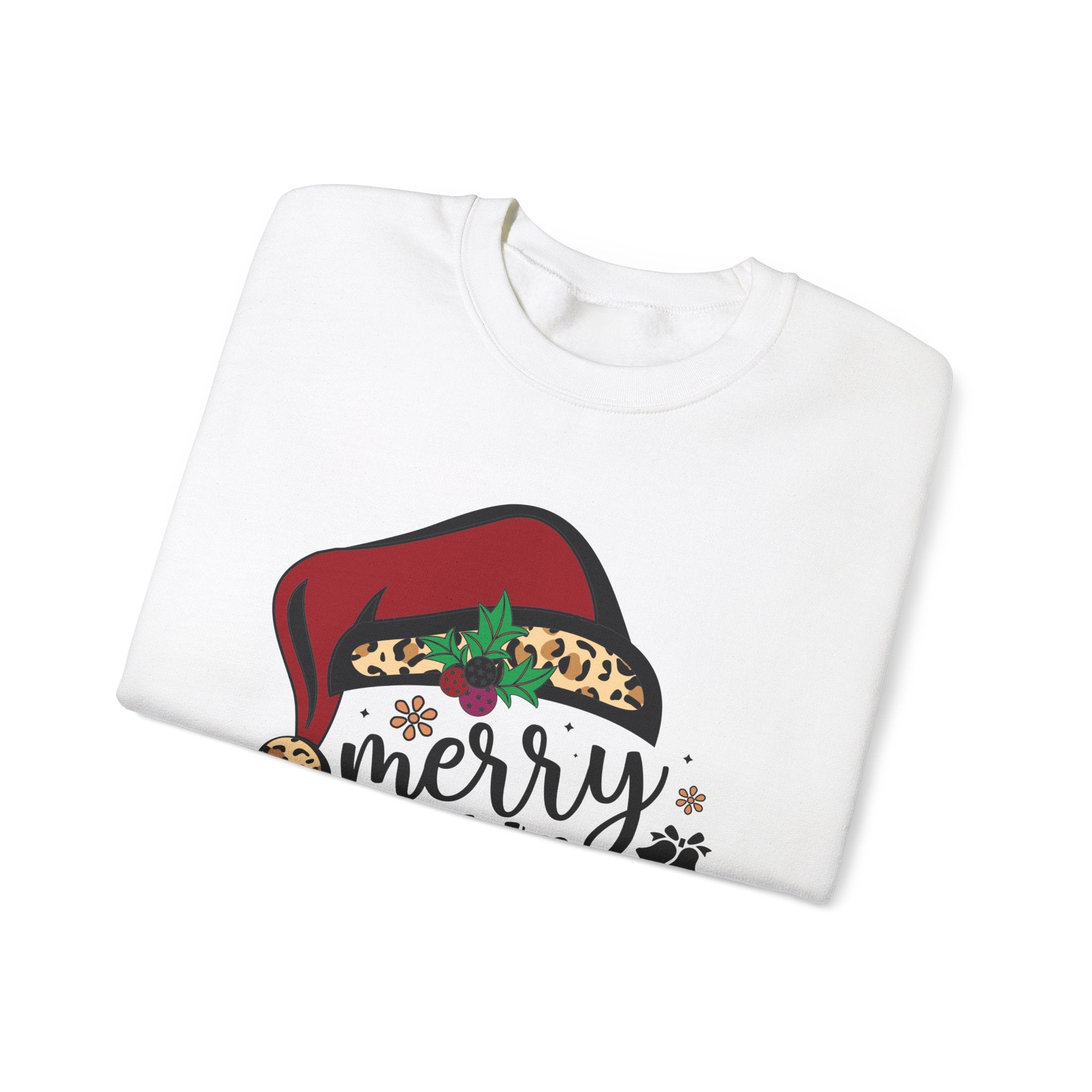 Leopard Santa Hat Xmas Sweatshirt