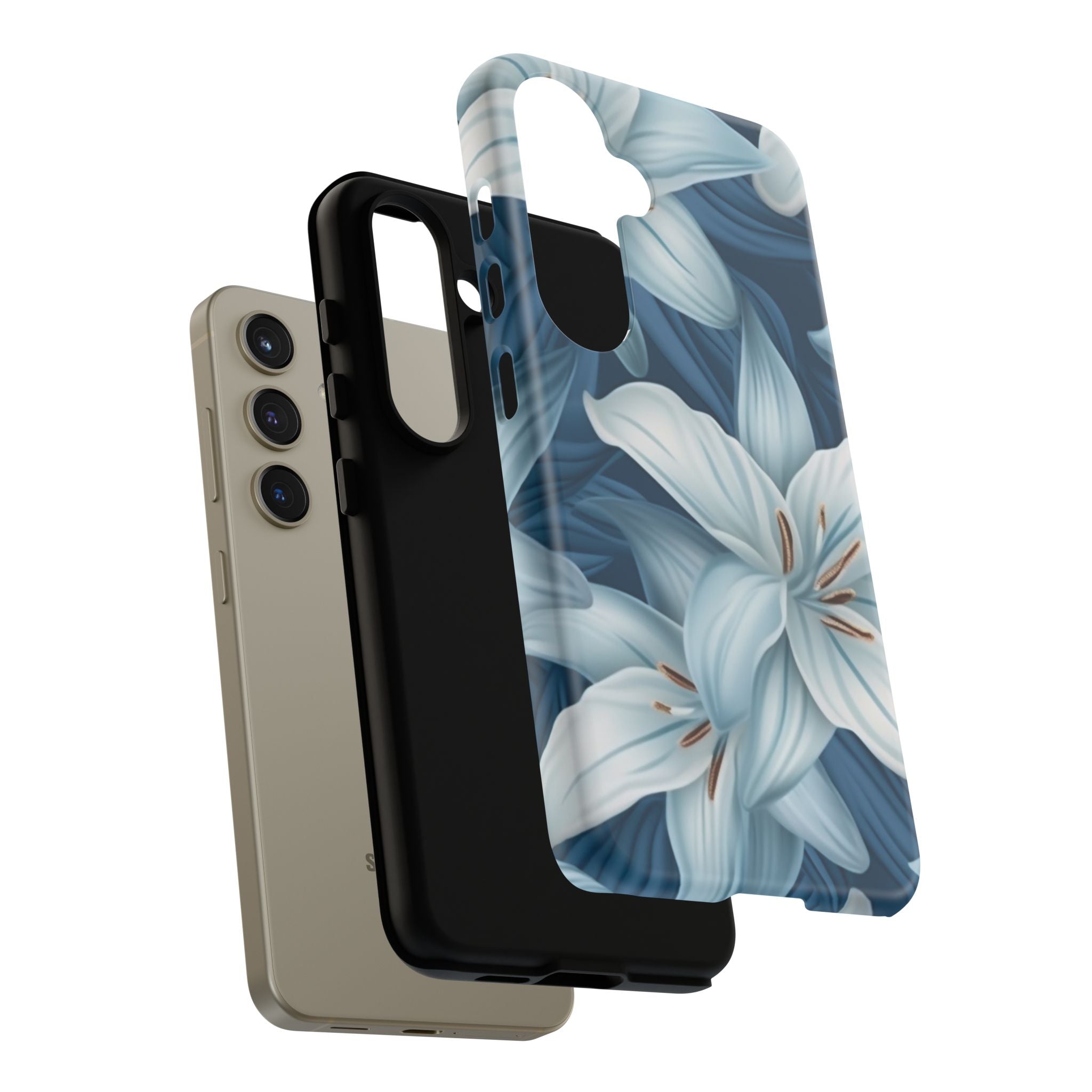 Pastel Blue Lily Samsung Phone Case