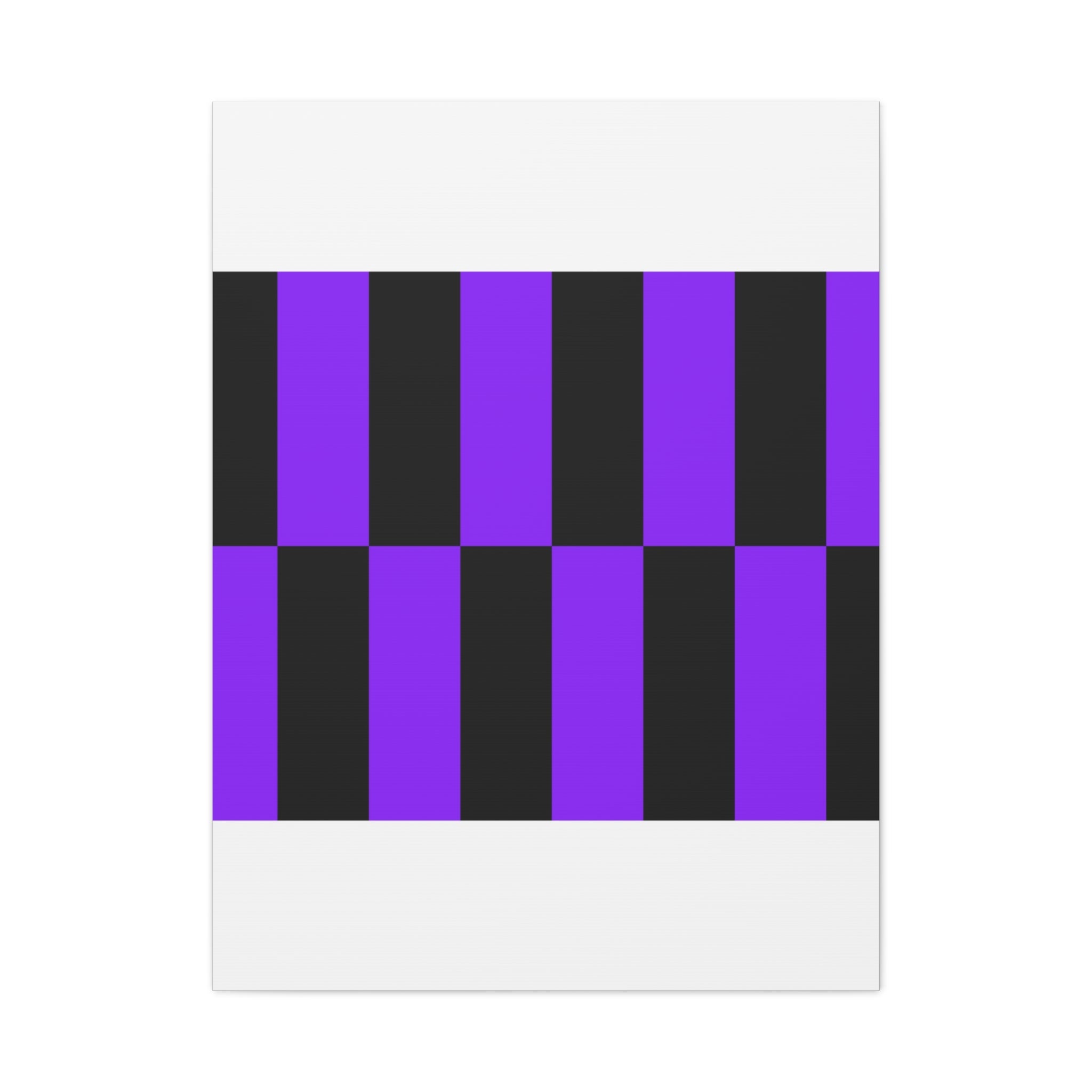 Violet & Charcoal Checkerboard Canvas Art