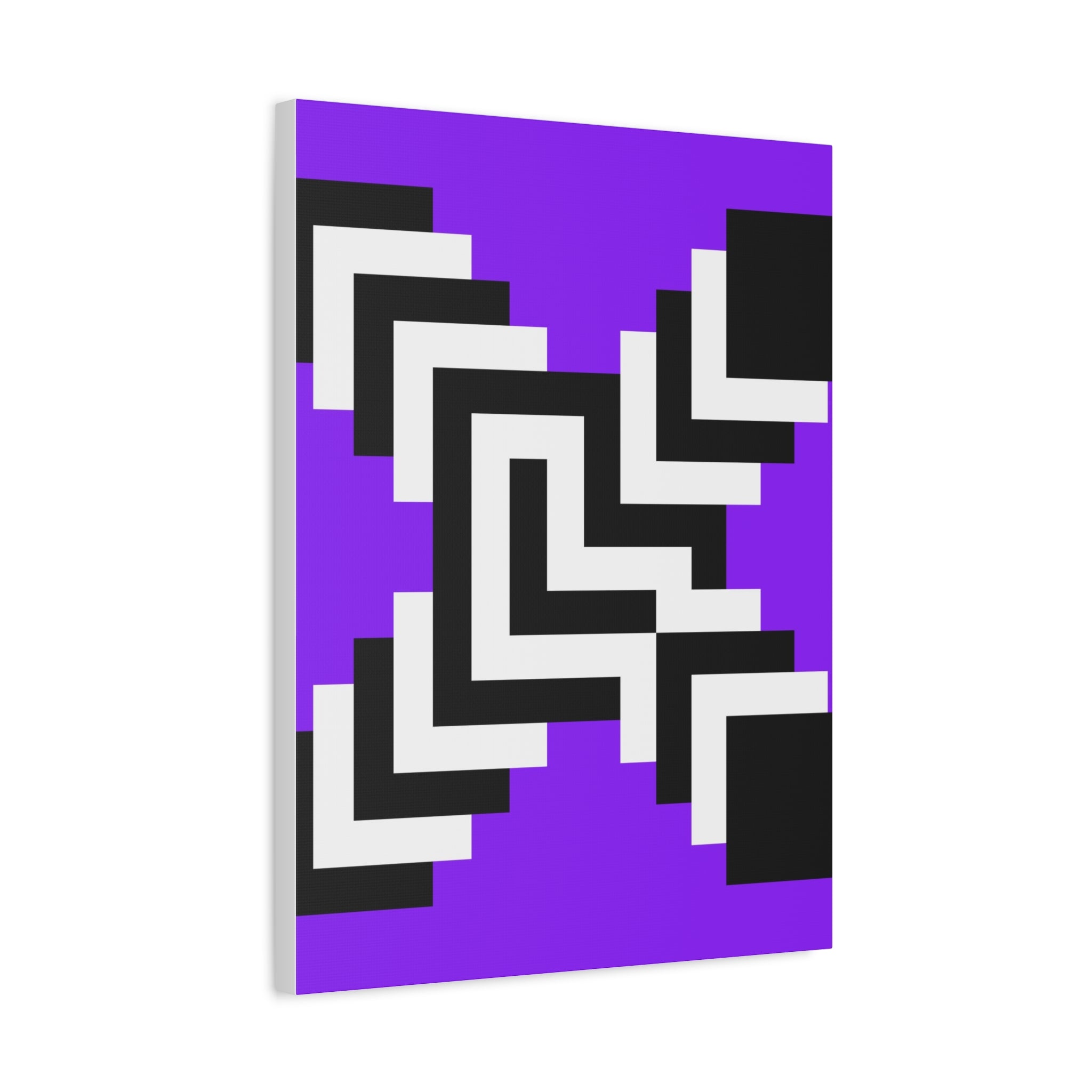 Purple Pixel Art Geometric Canvas