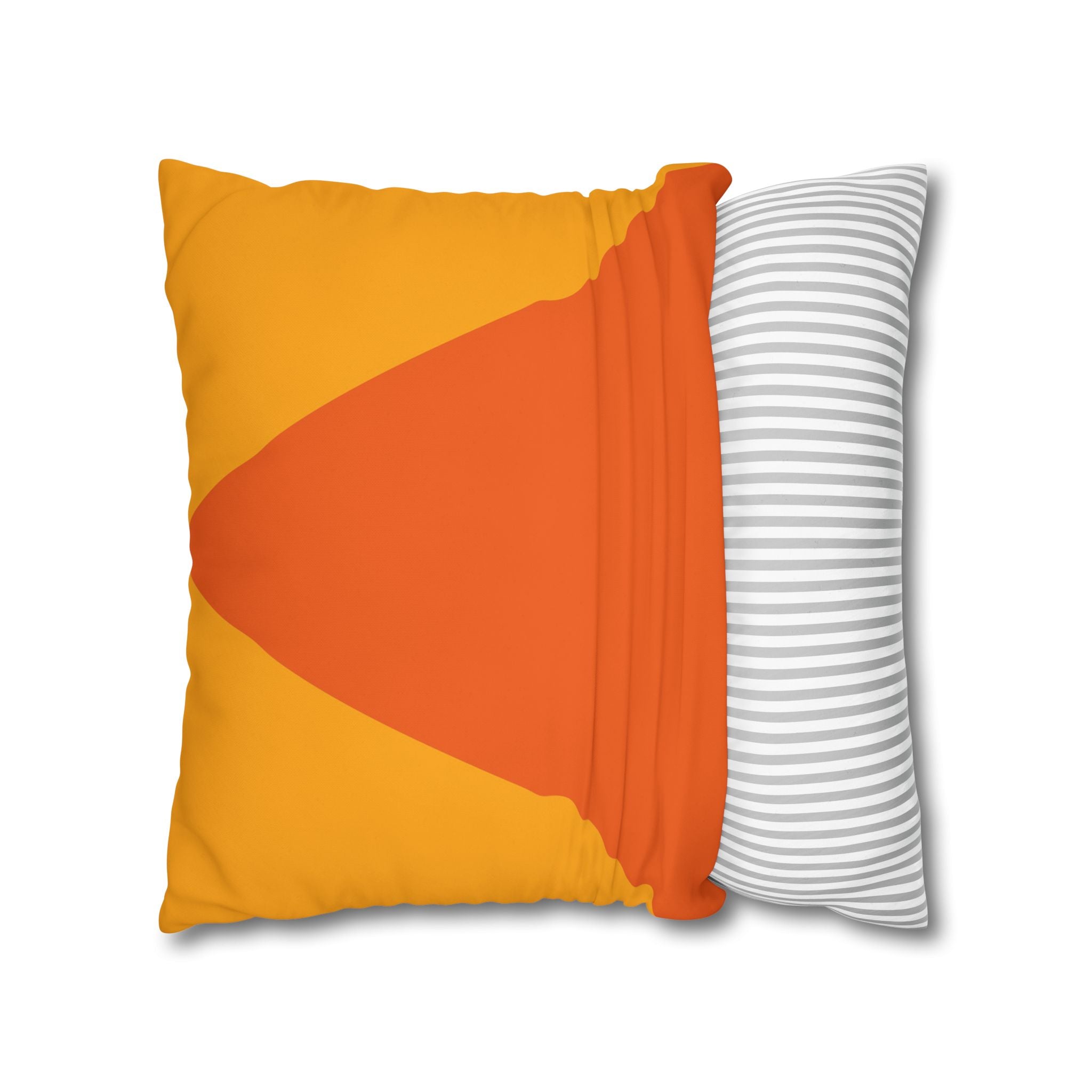 Geometric Orange Pillowcase - Modern Design