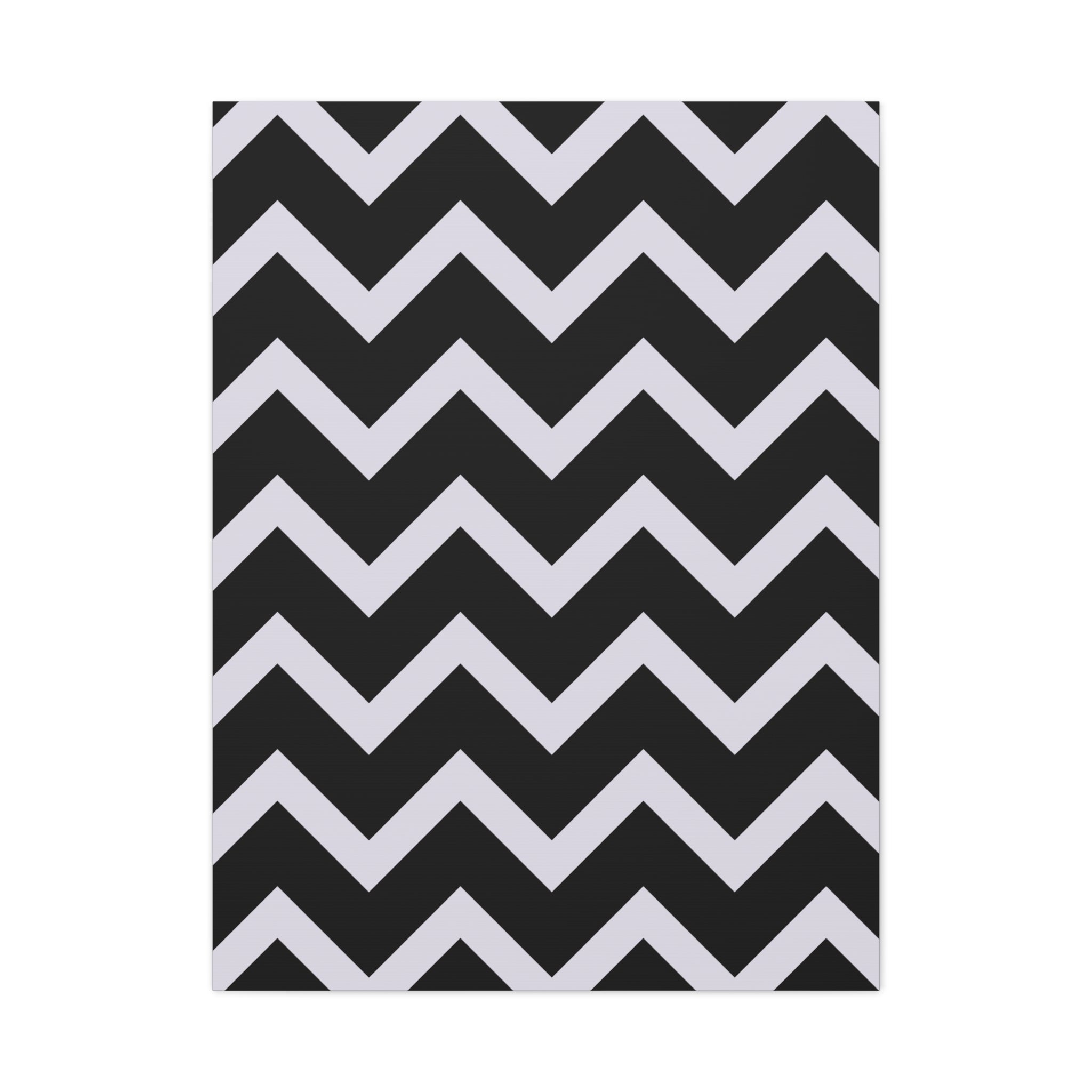 Modern Chevron Zigzag Matte Canvas Art