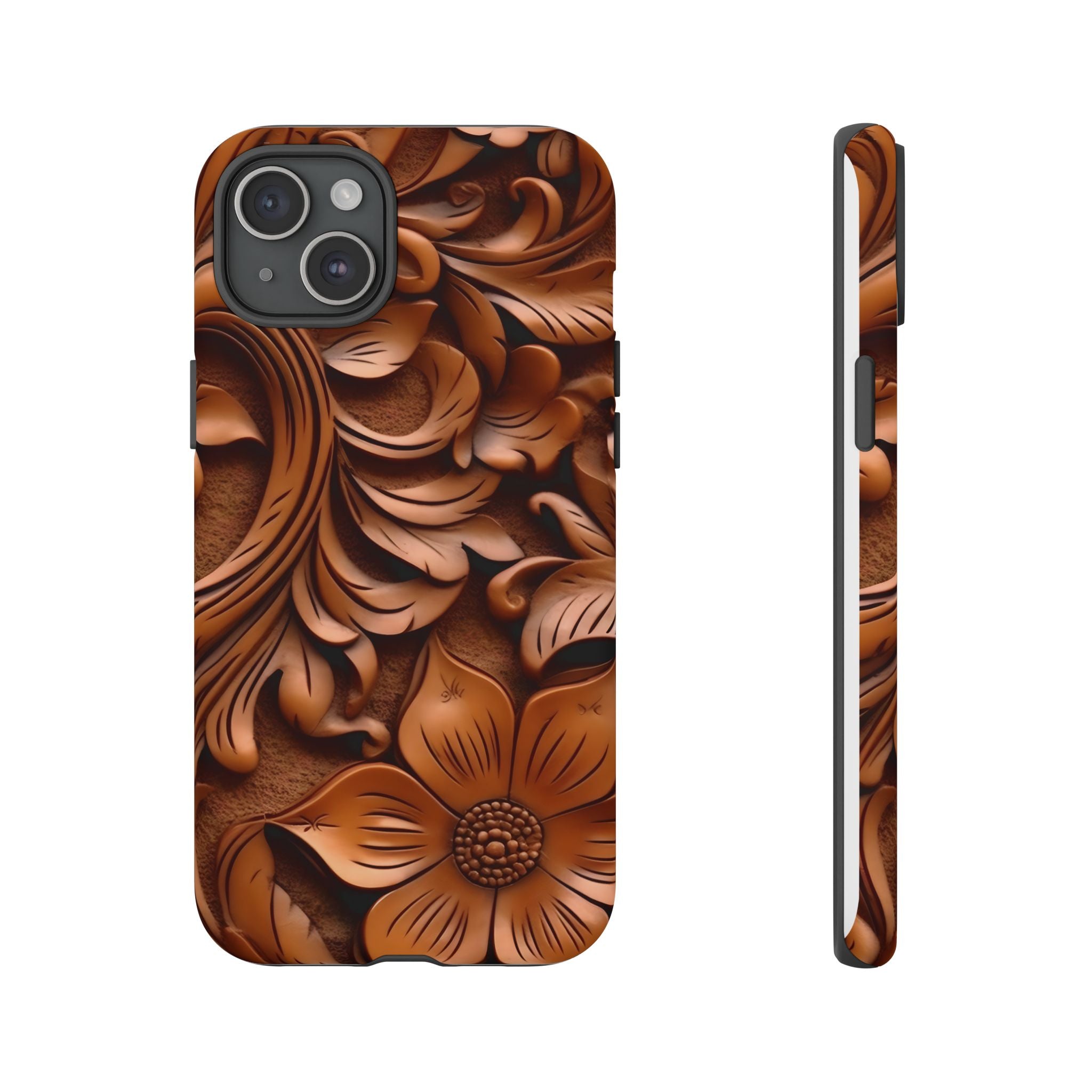 Baroque Floral Hexagon Stone iPhone Case