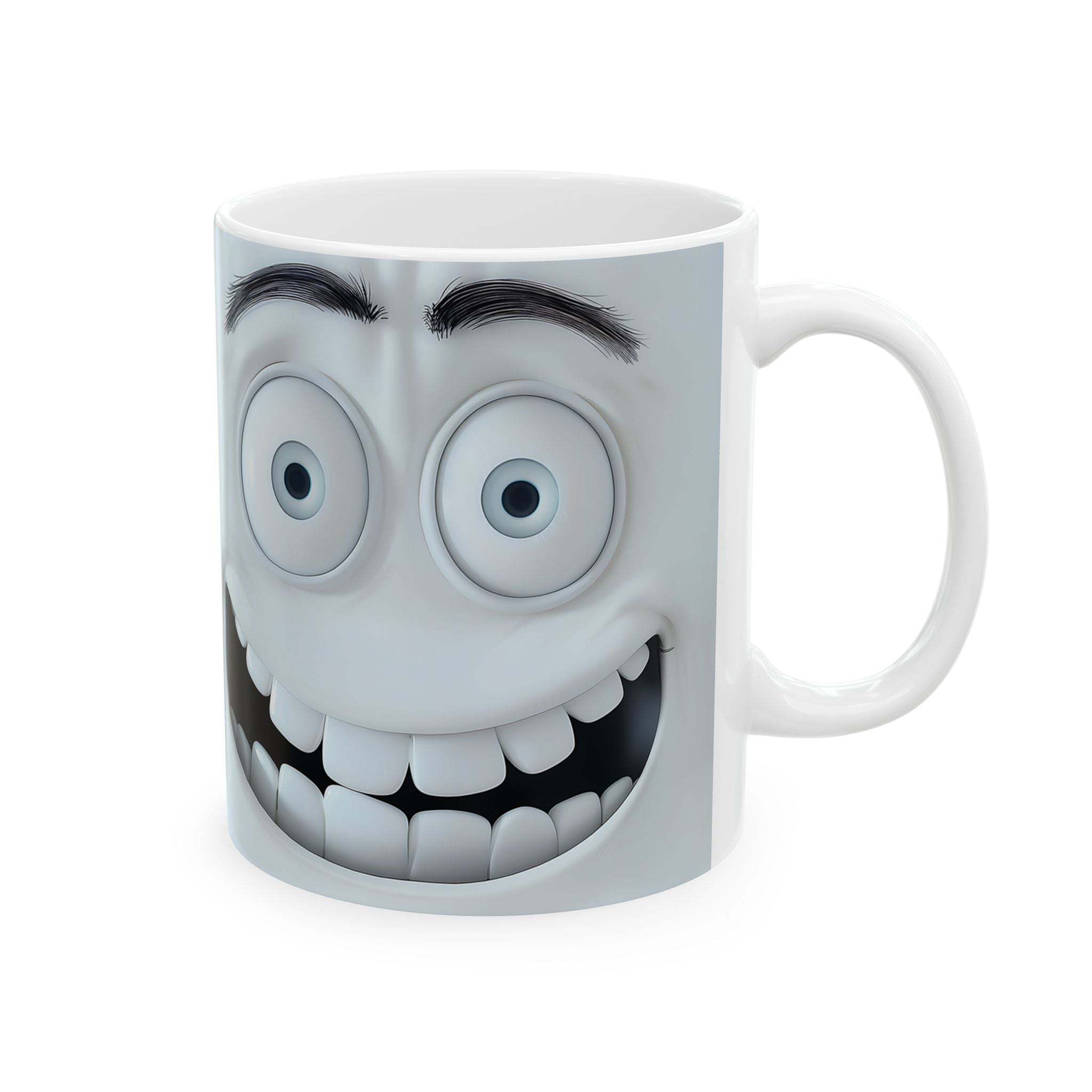 Mirrored Grin Mugs - Cartoon Duo