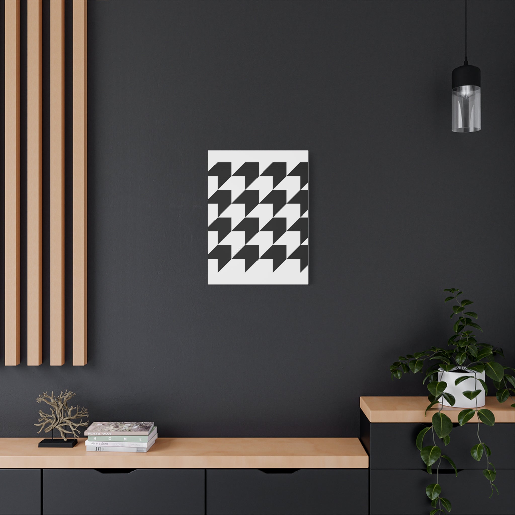 Geometric Arrow Canvas Art - Modern Minimalist