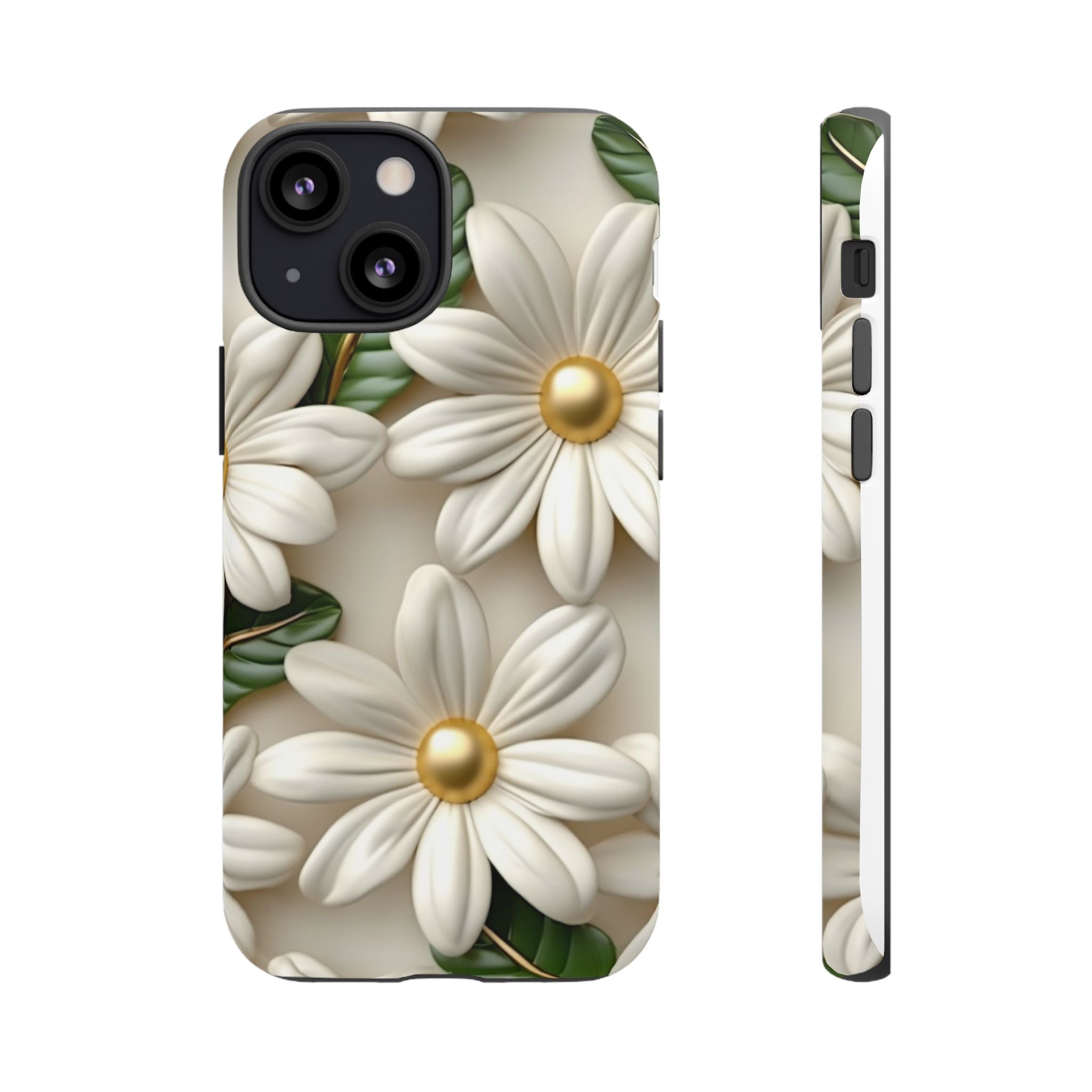 Sculpted Daisy iPhone Case - Hexagon Stone