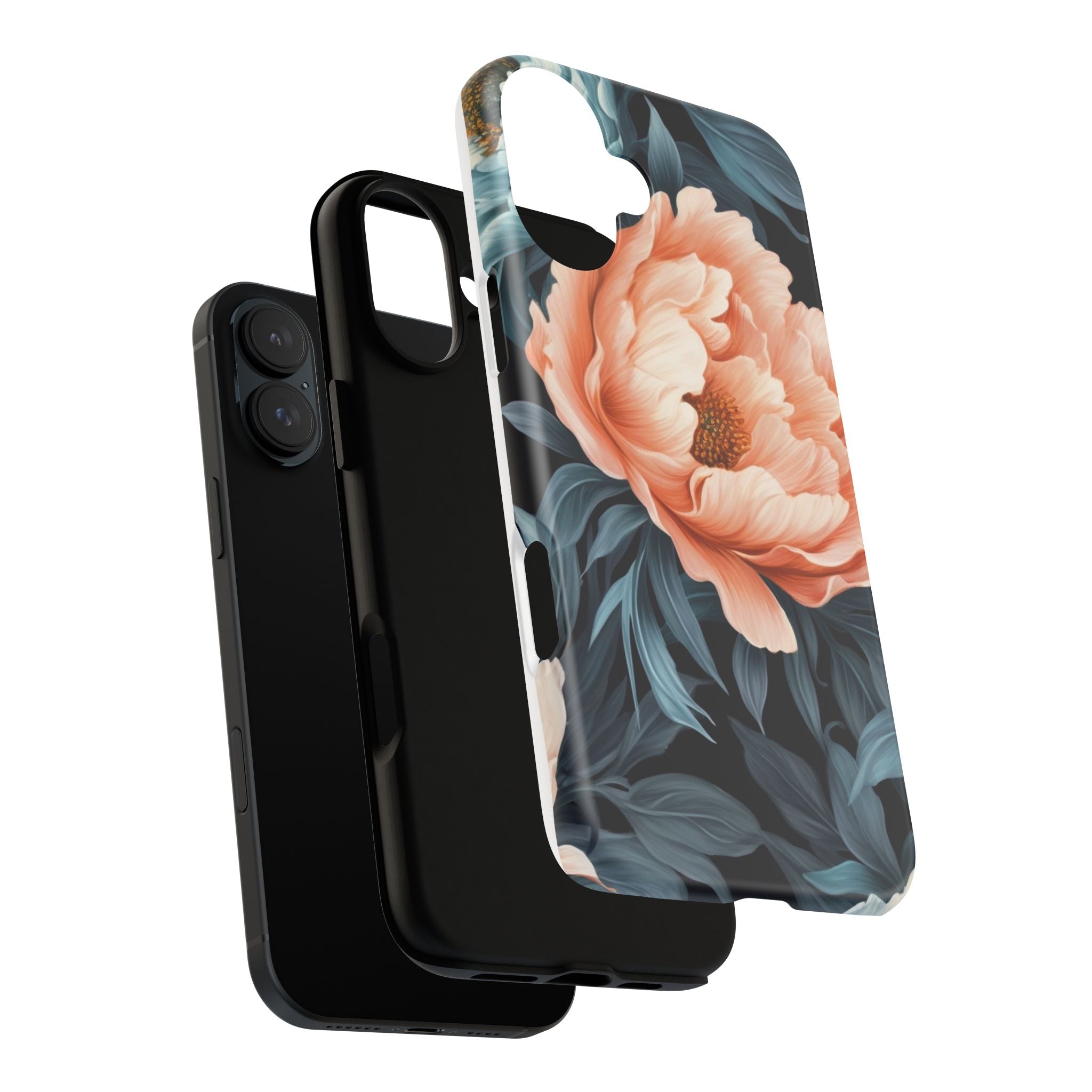 Moody Floral iPhone Case - Hexagon Stone