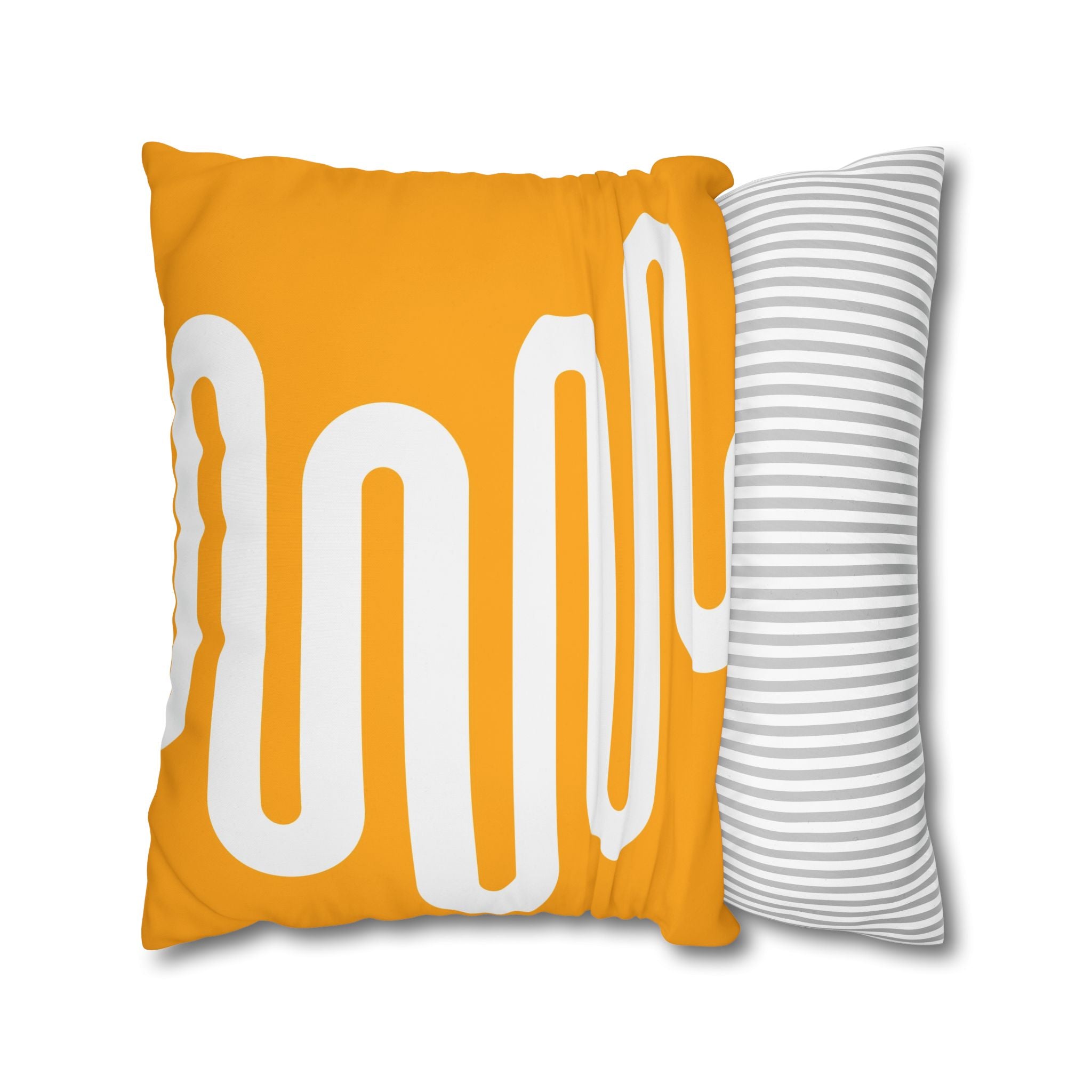 Golden Wave Pillowcase - Abstract Art