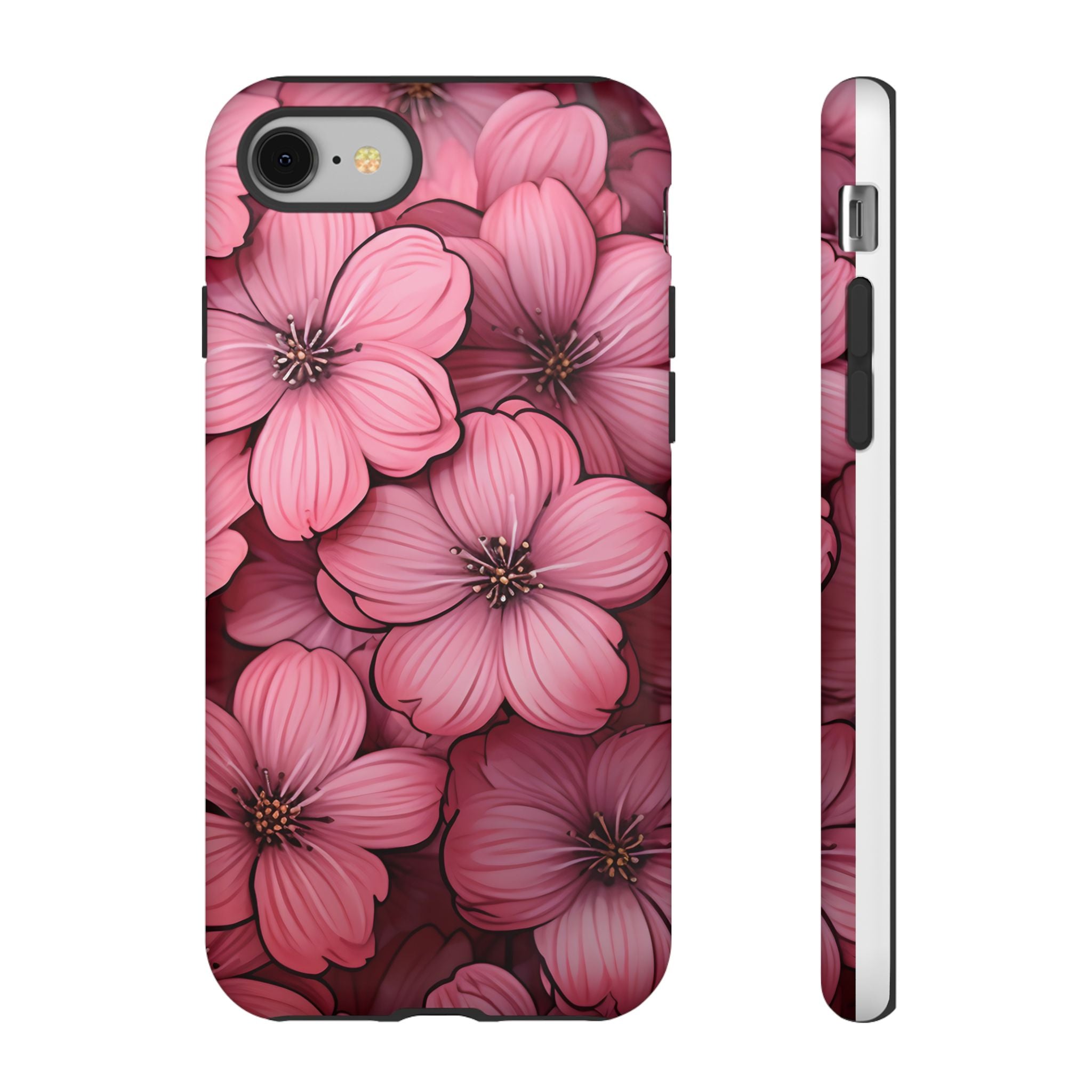 Pink Blossom Hexagon iPhone Case - Rugged