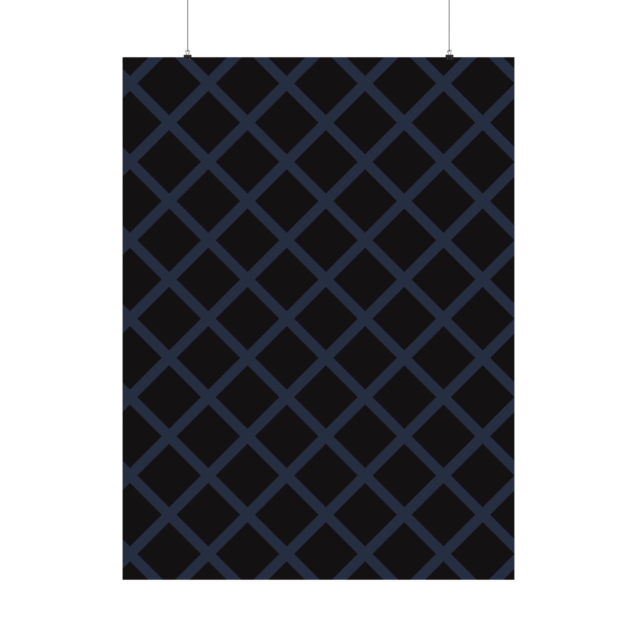 Geometric Diamond Lattice Art Poster