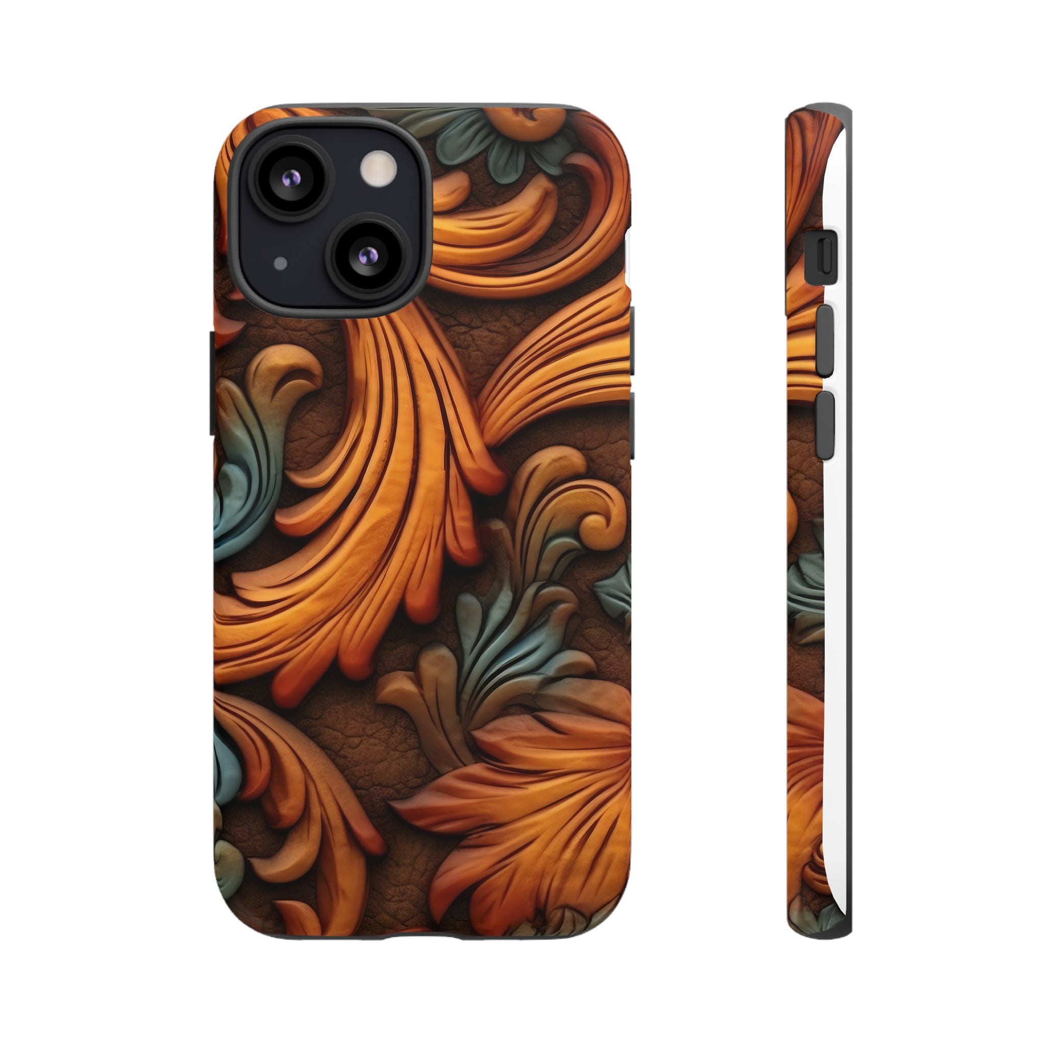 Baroque Copper iPhone Case - Hexagon Stone