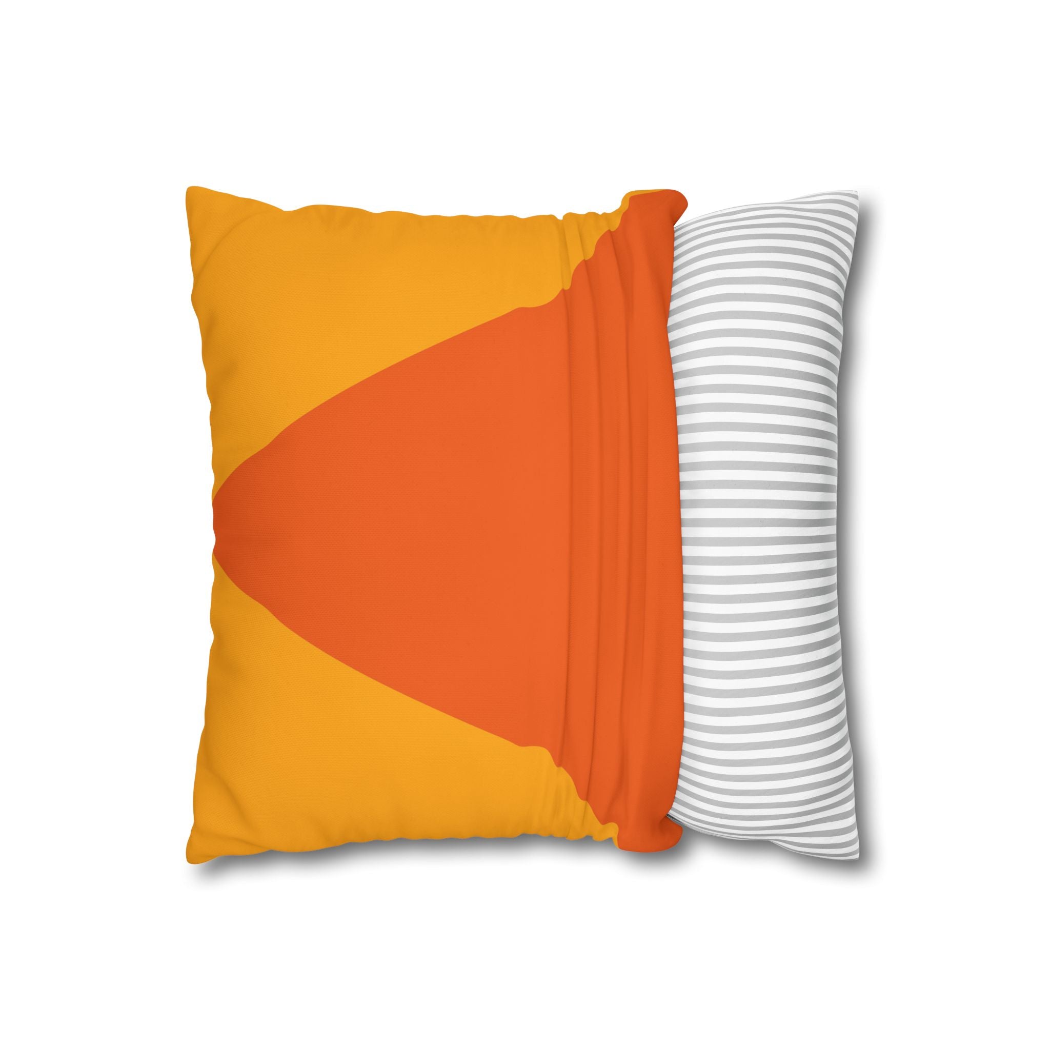 Geometric Orange Pillowcase - Modern Design