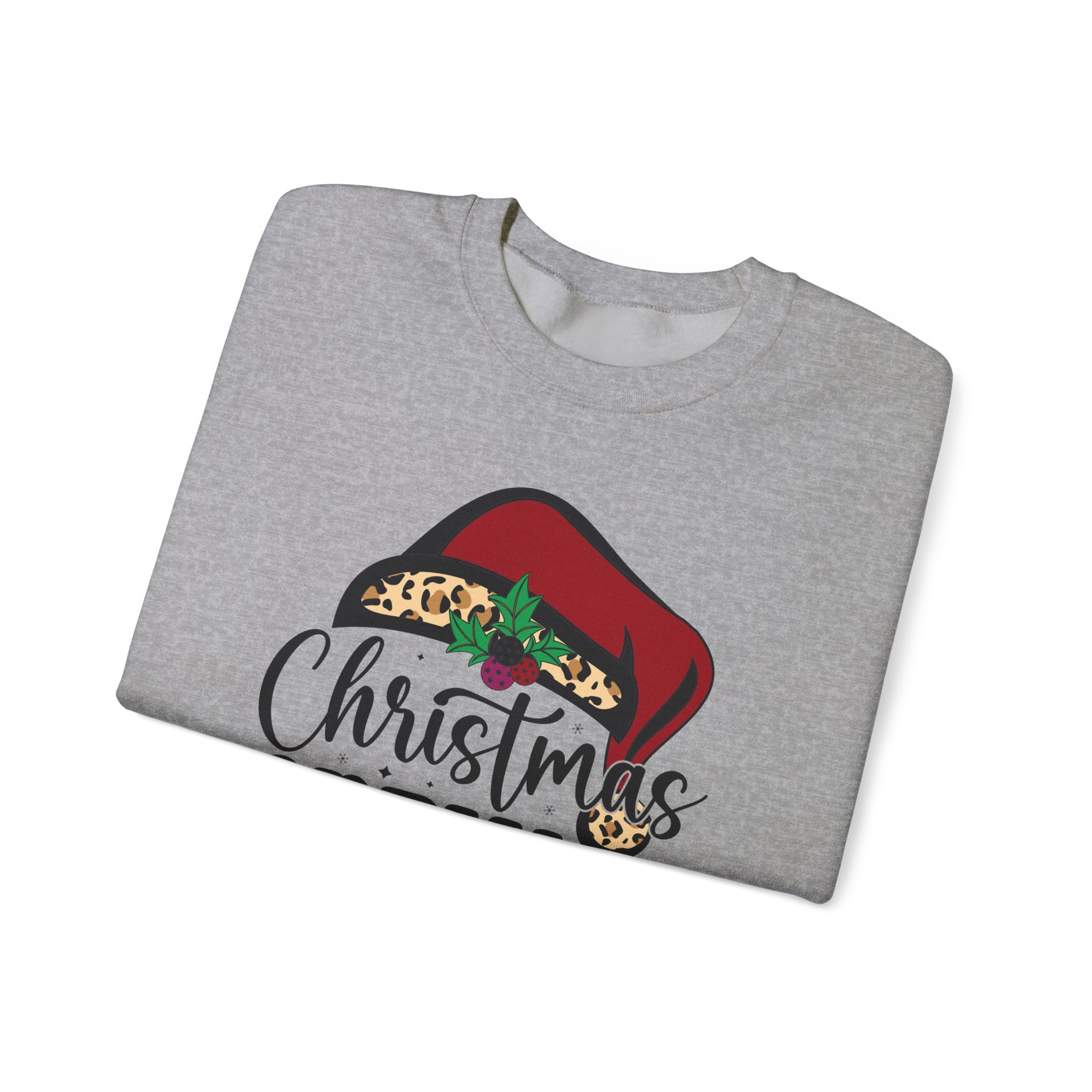 Leopard Santa Hat Christmas Sweatshirt