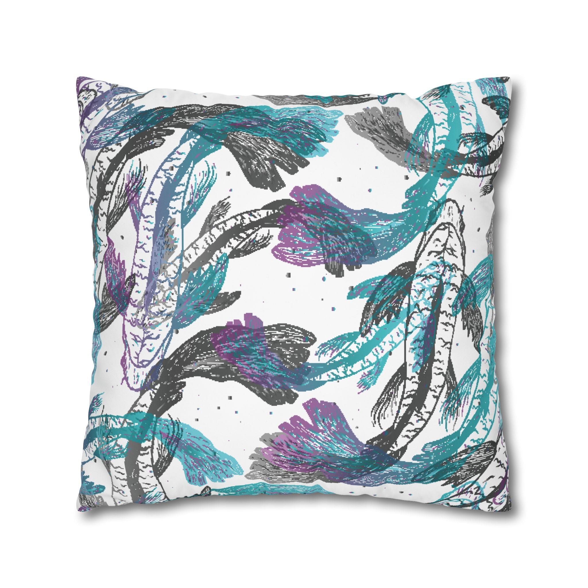 Koi Fish Pillowcase - Teal & Purple