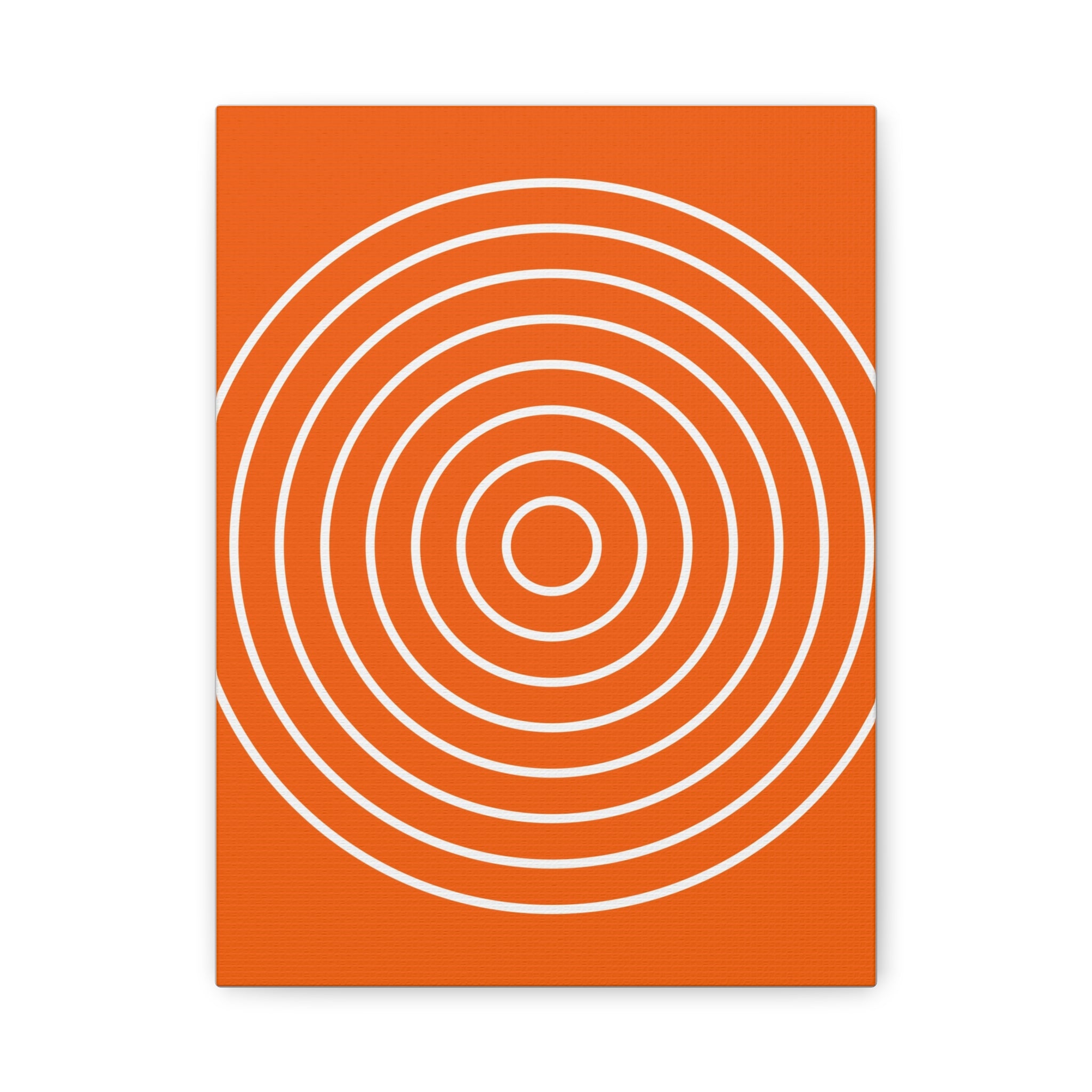 Orange Abstract Circles Matte Canvas Art