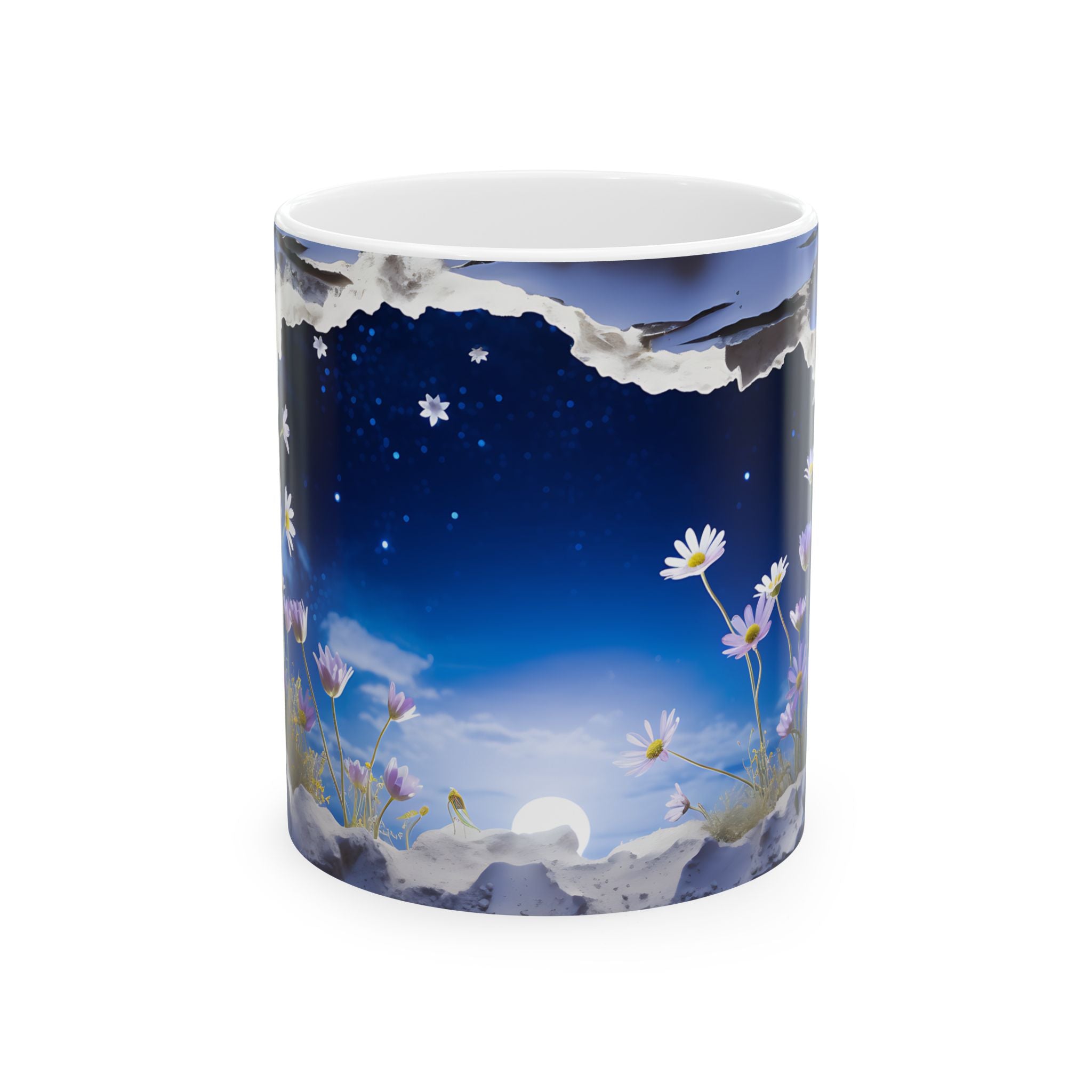 Moonlit Meadow Mug: Dreamy Night Sky