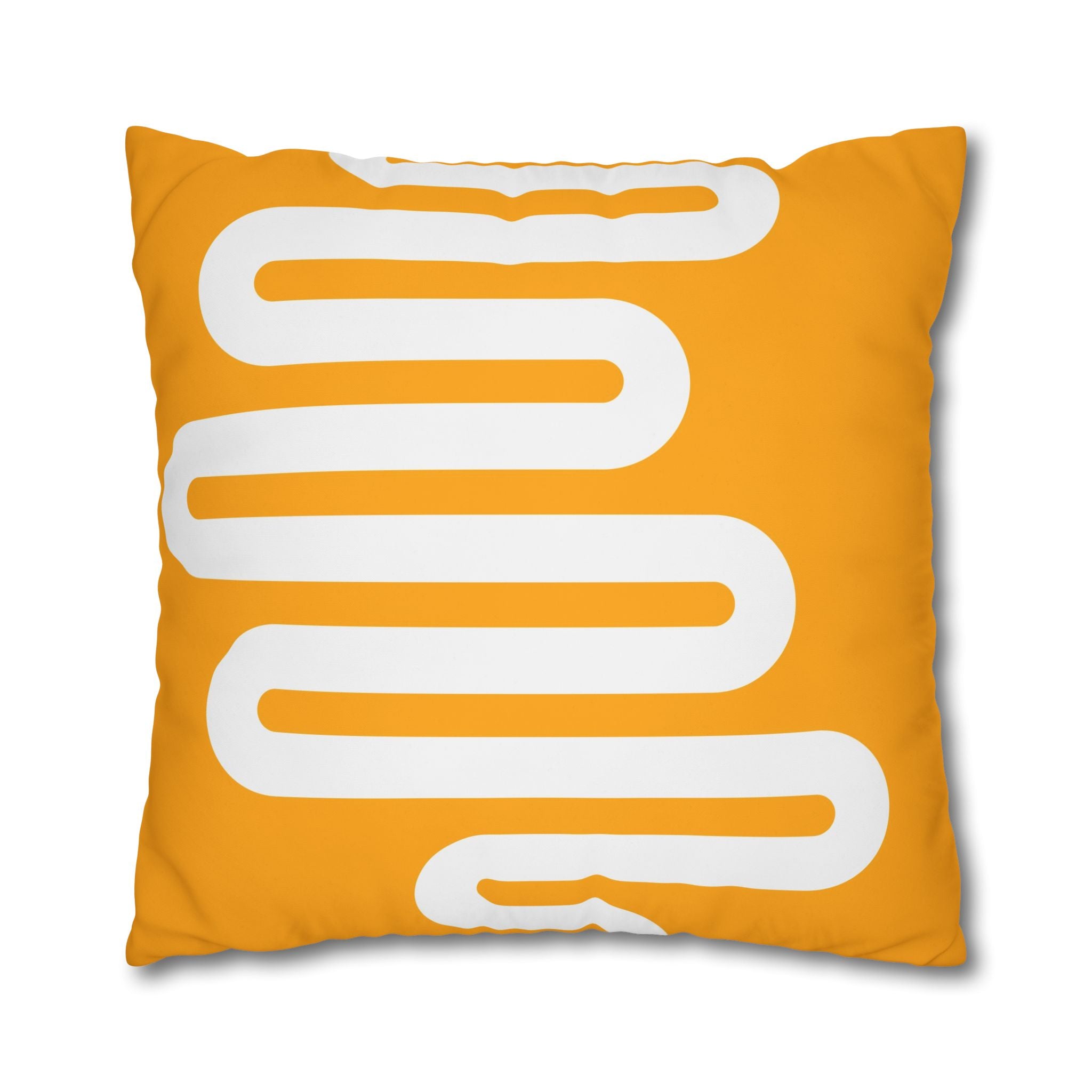 Golden Wave Pillowcase - Abstract Art