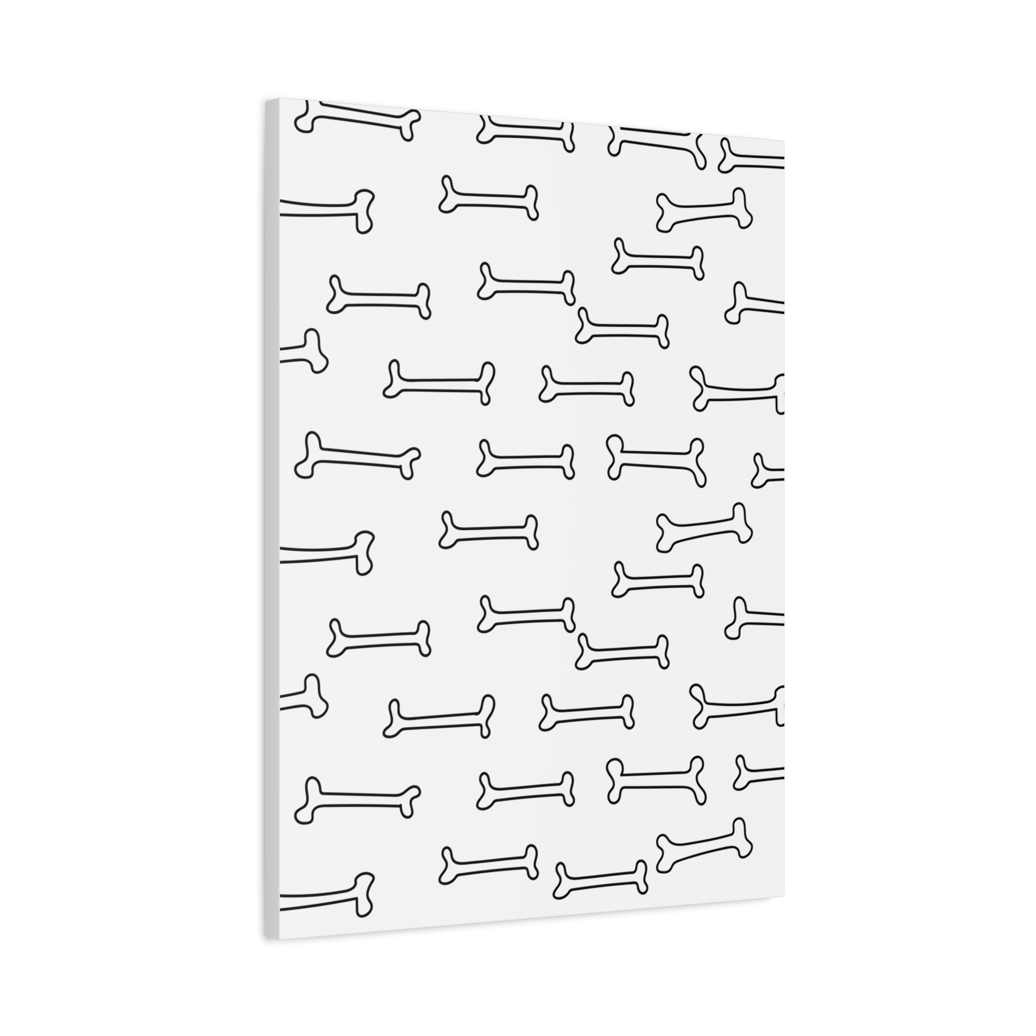 Minimalist Bone Pattern Matte Canvas Art