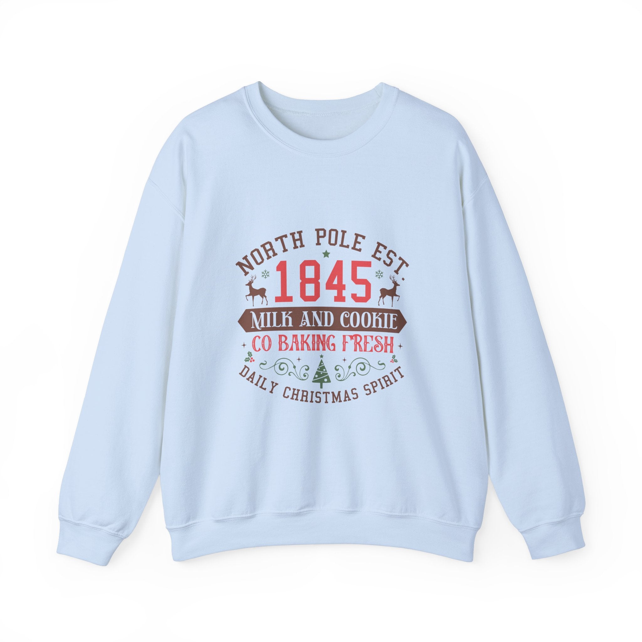 1845 North Pole Milk & Cookie Xmas Sweatshirt