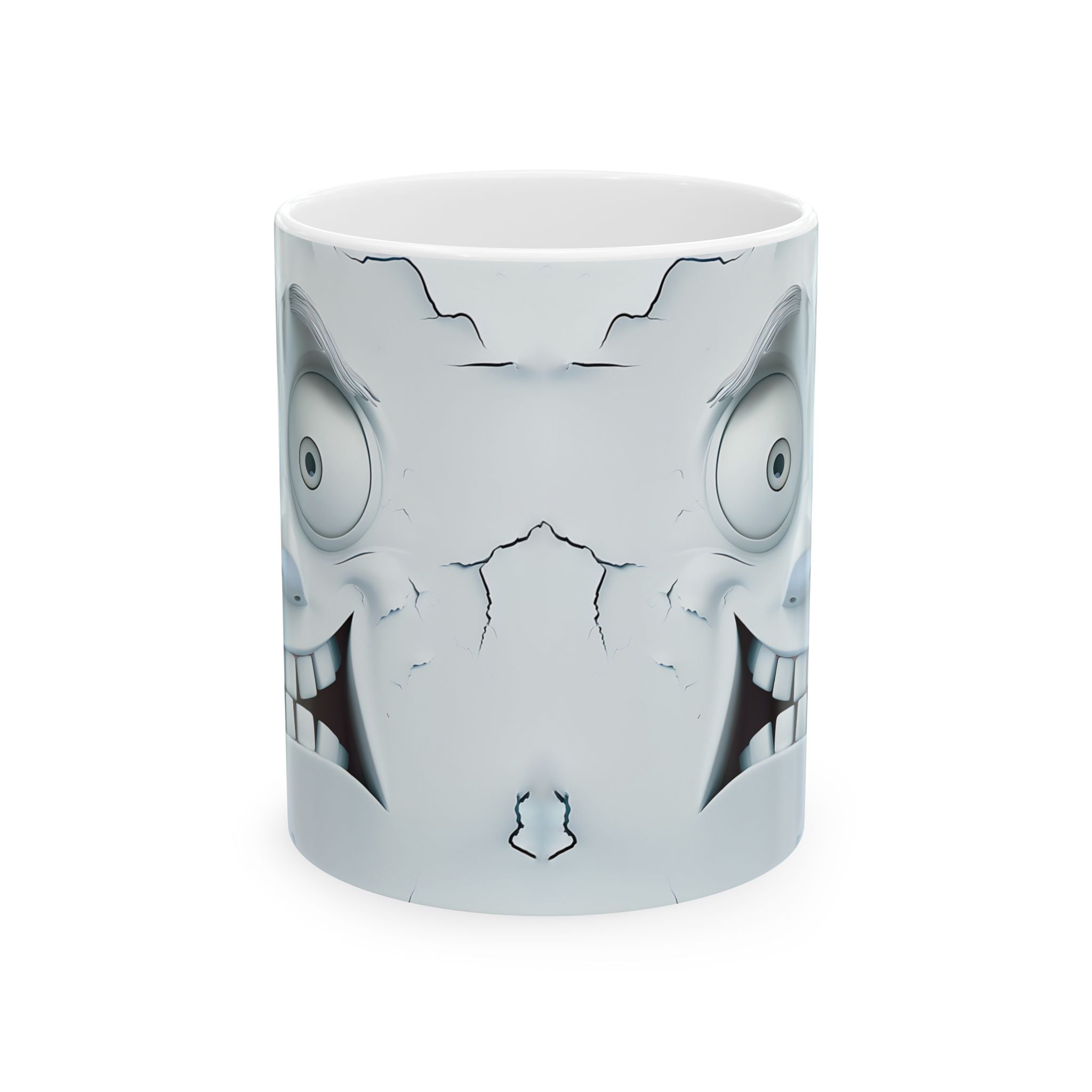 Cracked Faces Mug - Funny Cartoon Mug