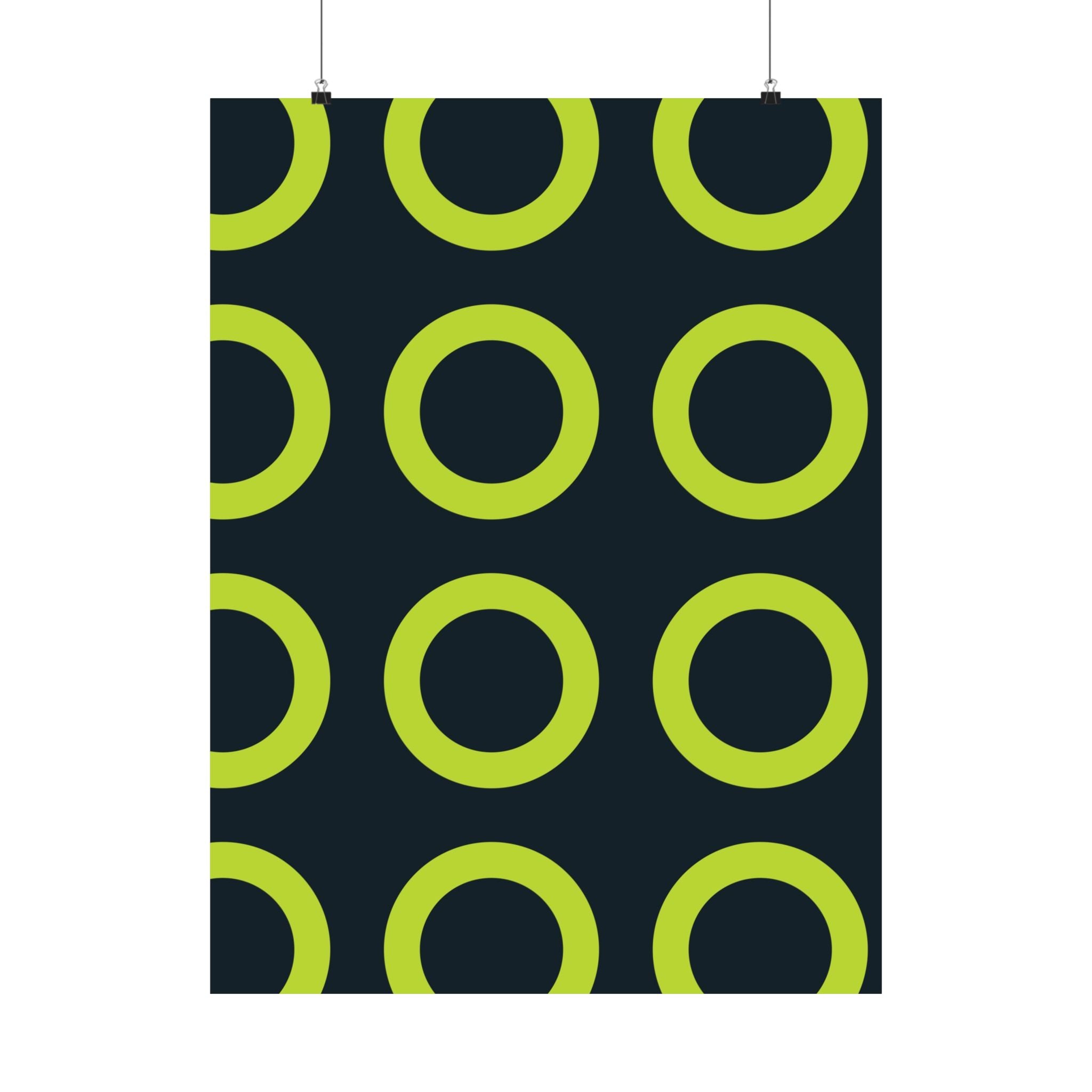 Lime Green Circle Teal Poster Art